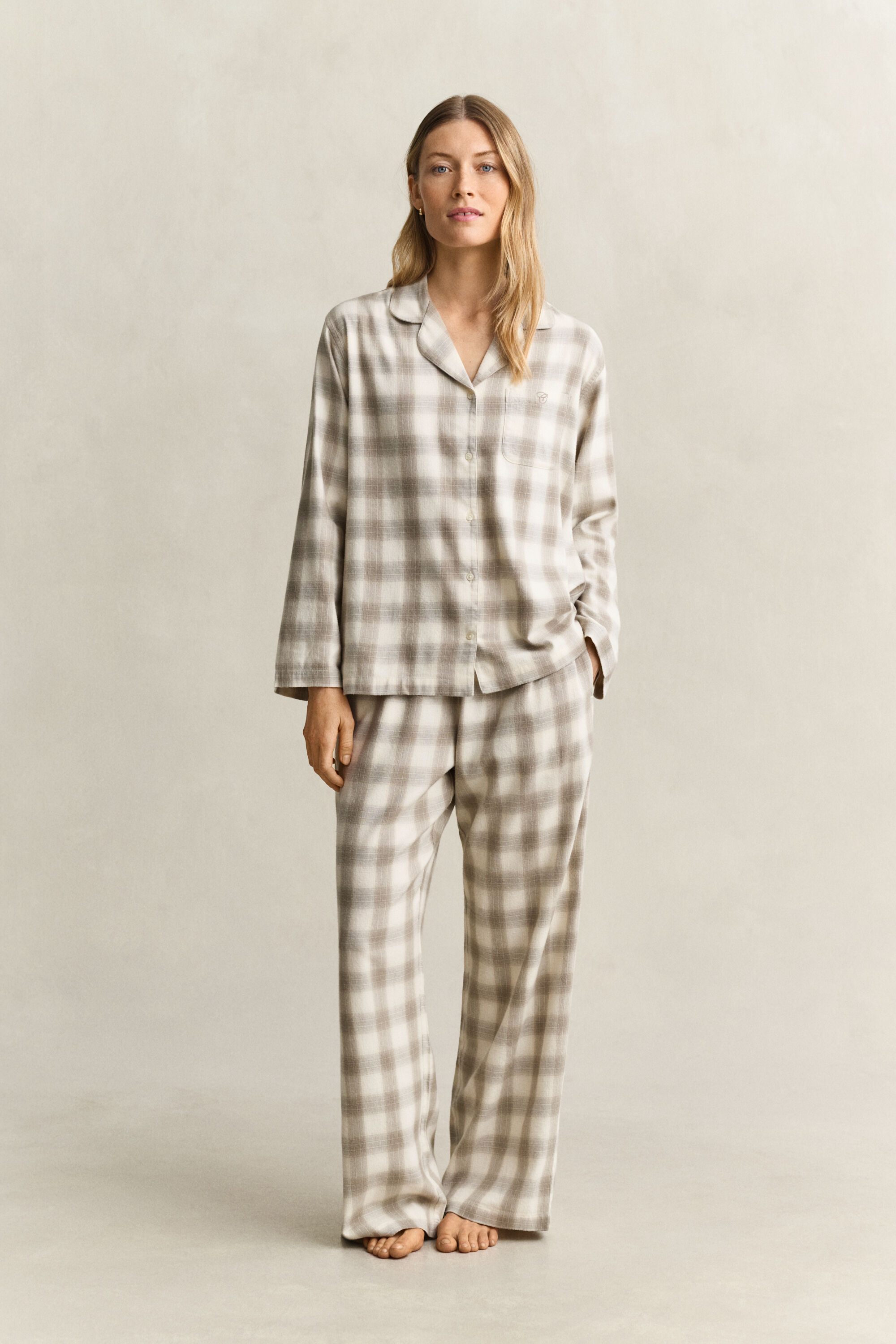 Karierte Pyjamahose aus Flanell