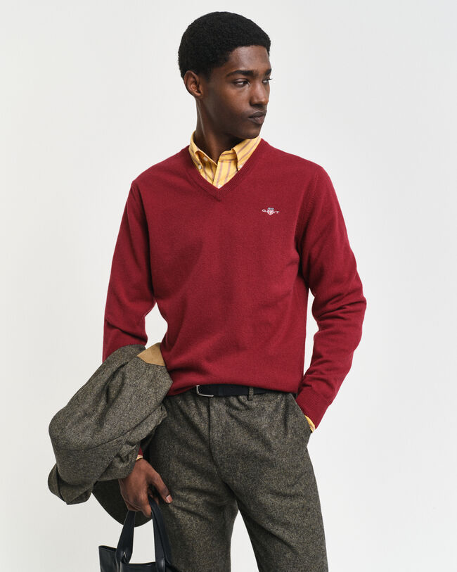 Superfine Lambswool V-Neck Pullover