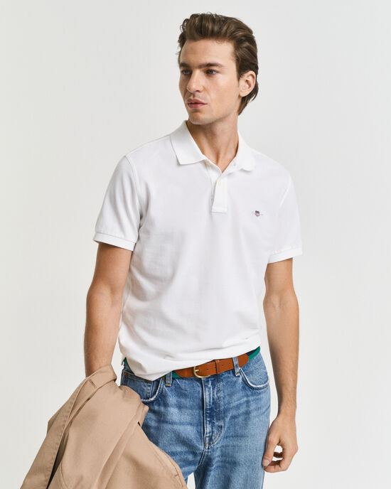 Slim Fit Archive Shield Piqu&eacute; Poloshirt