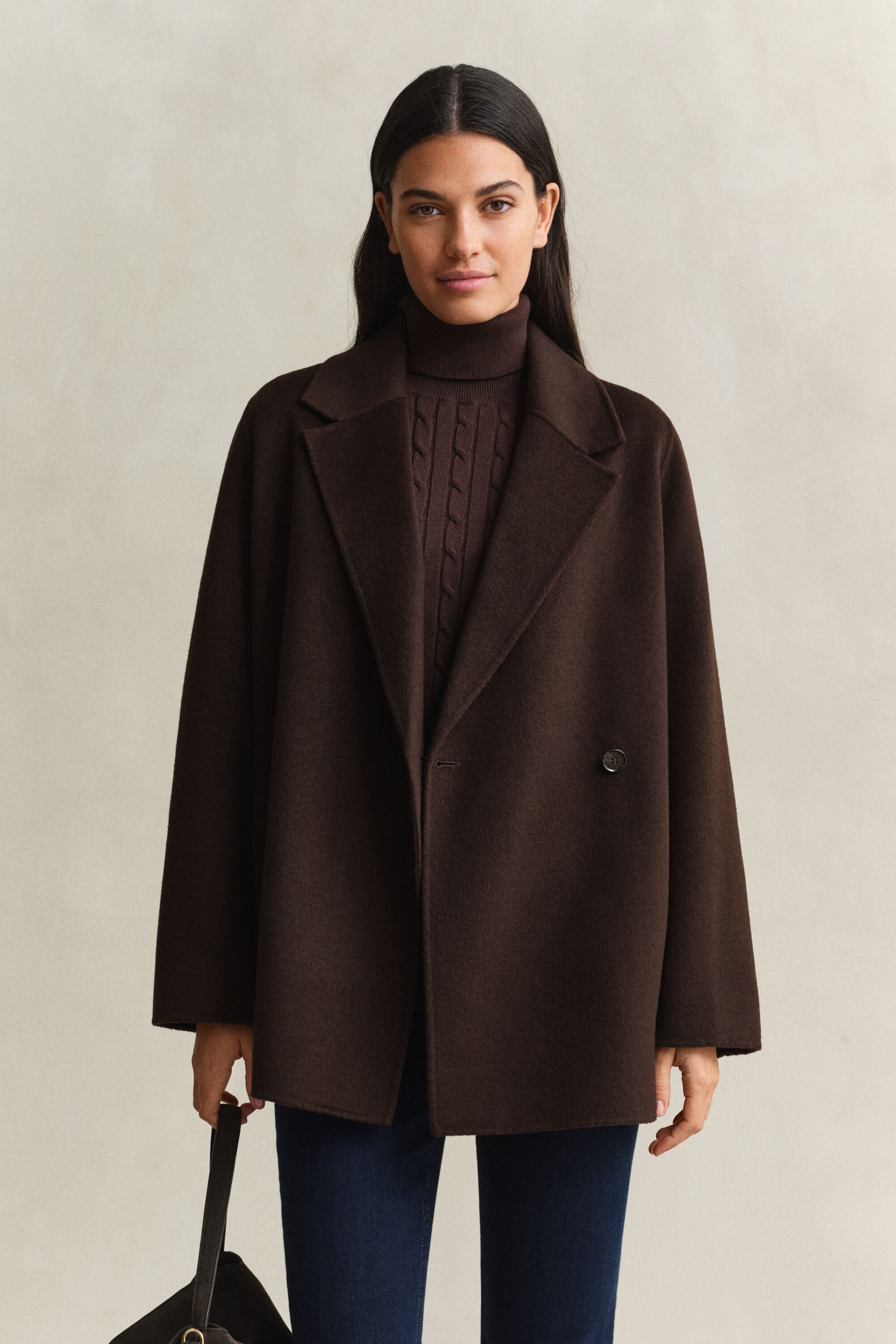 Handgenähte Jacke mit Gürtel
