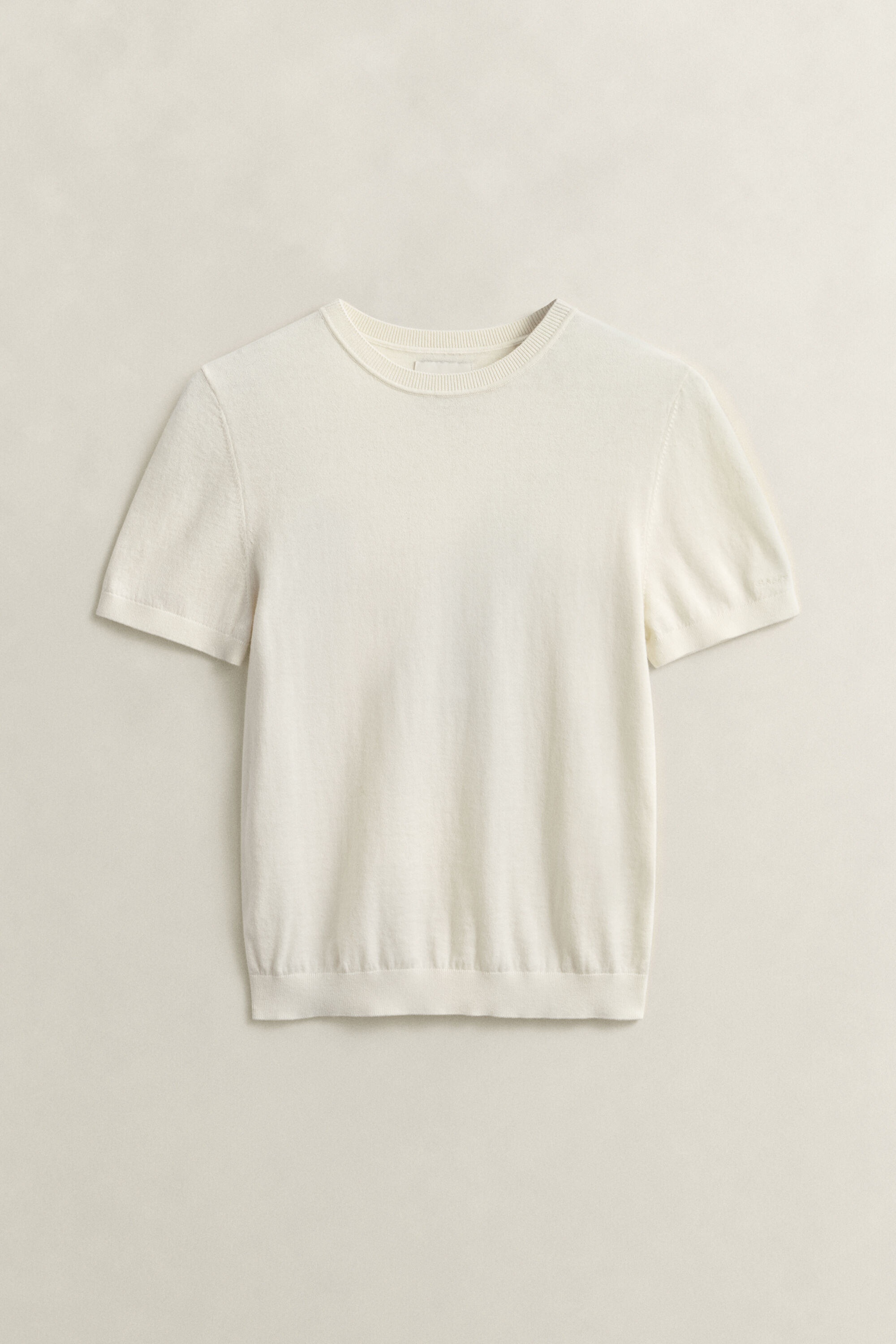 Leichter Kurzarm-Rundhalspullover