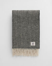 Wolldecke mit Fischgr&auml;tmuster