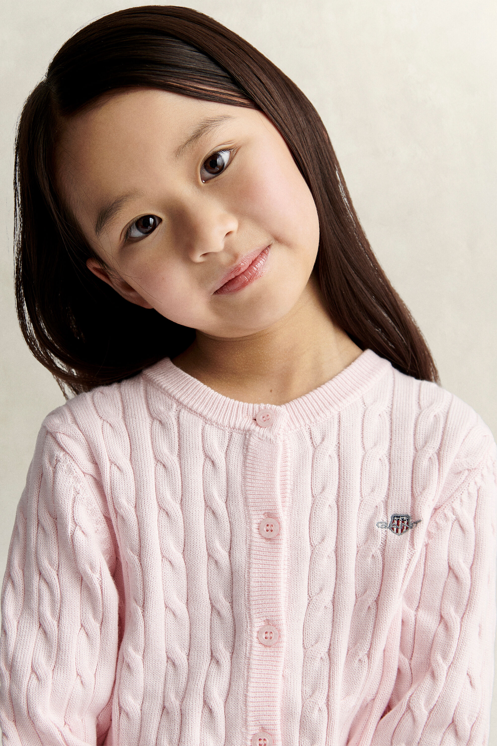 Girls Shield Strickjacke mit Zopfmuster