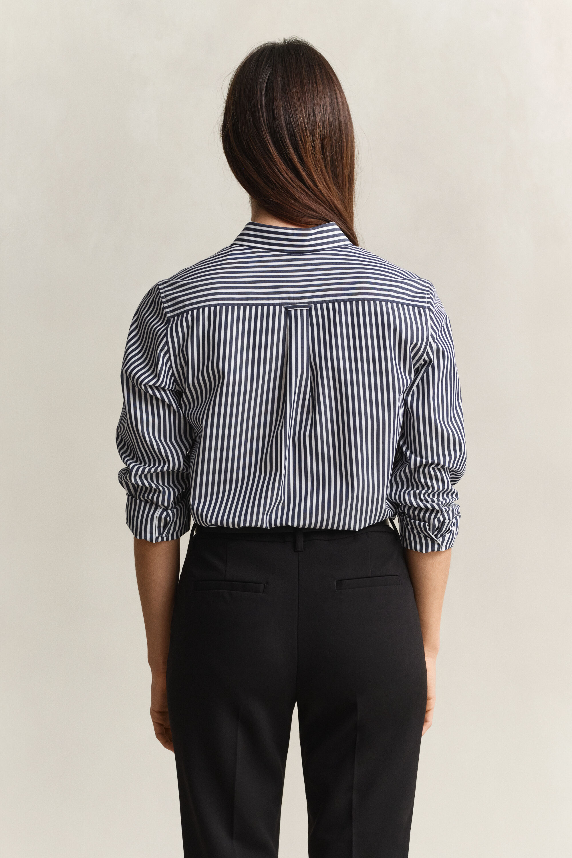 Popeline-Bluse im Regular Fit mit Streifen