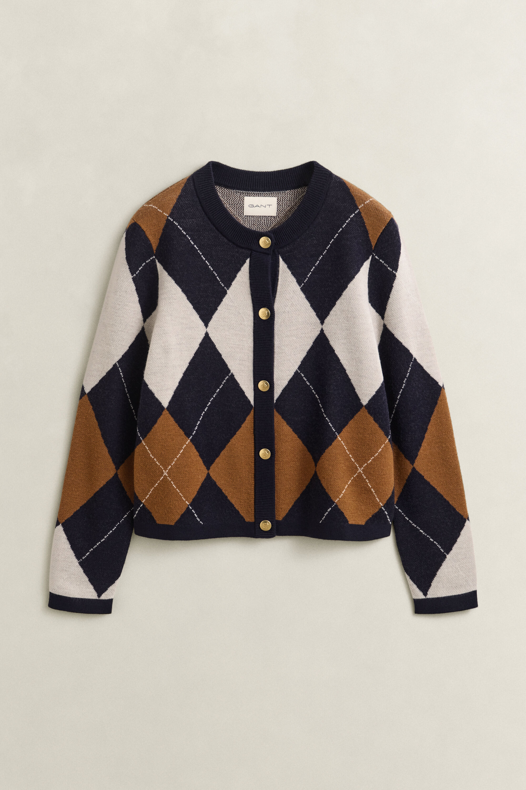 Strickjacke mit Argyle-Muster