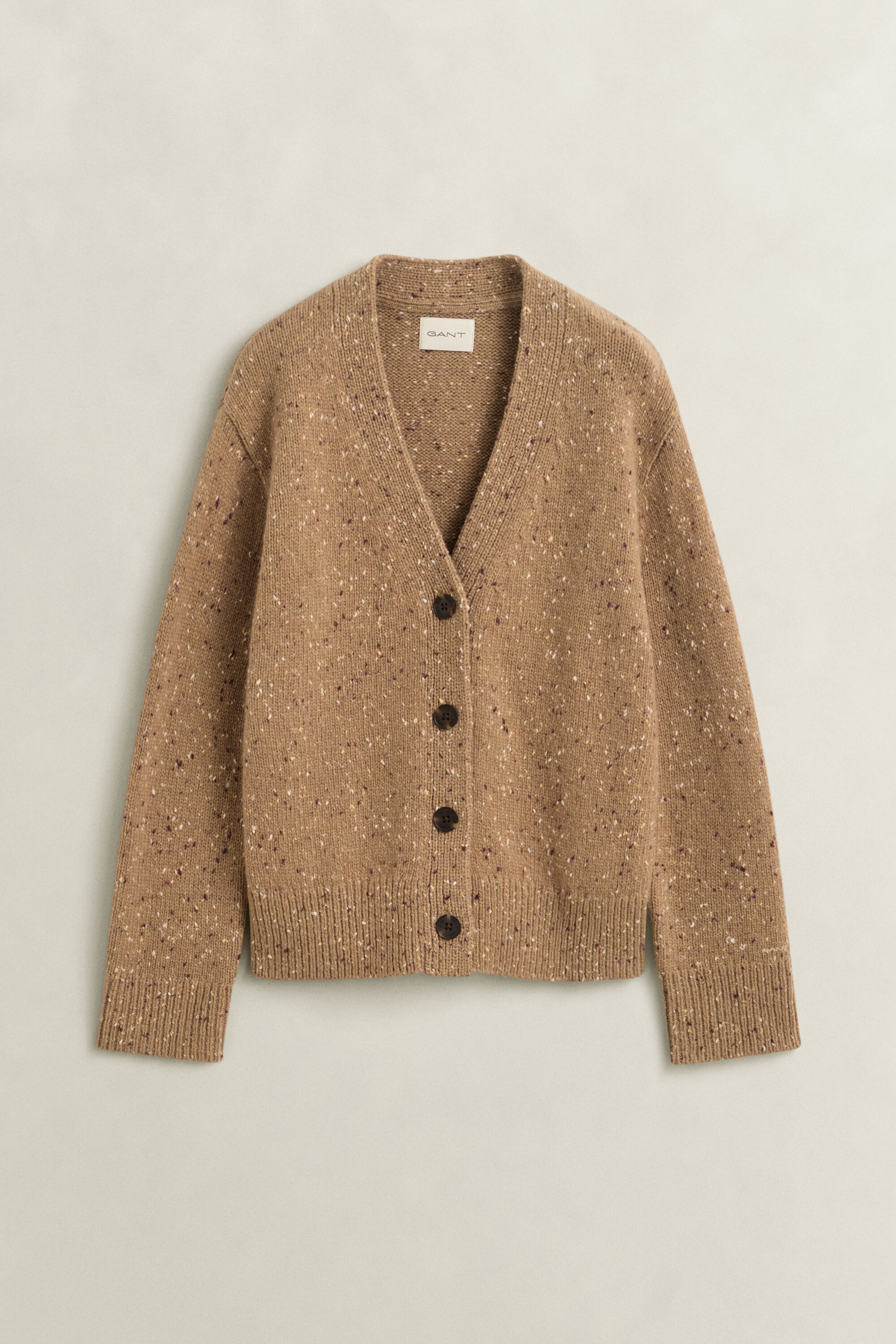 Strickjacke aus Wollmix mit Noppenstruktur