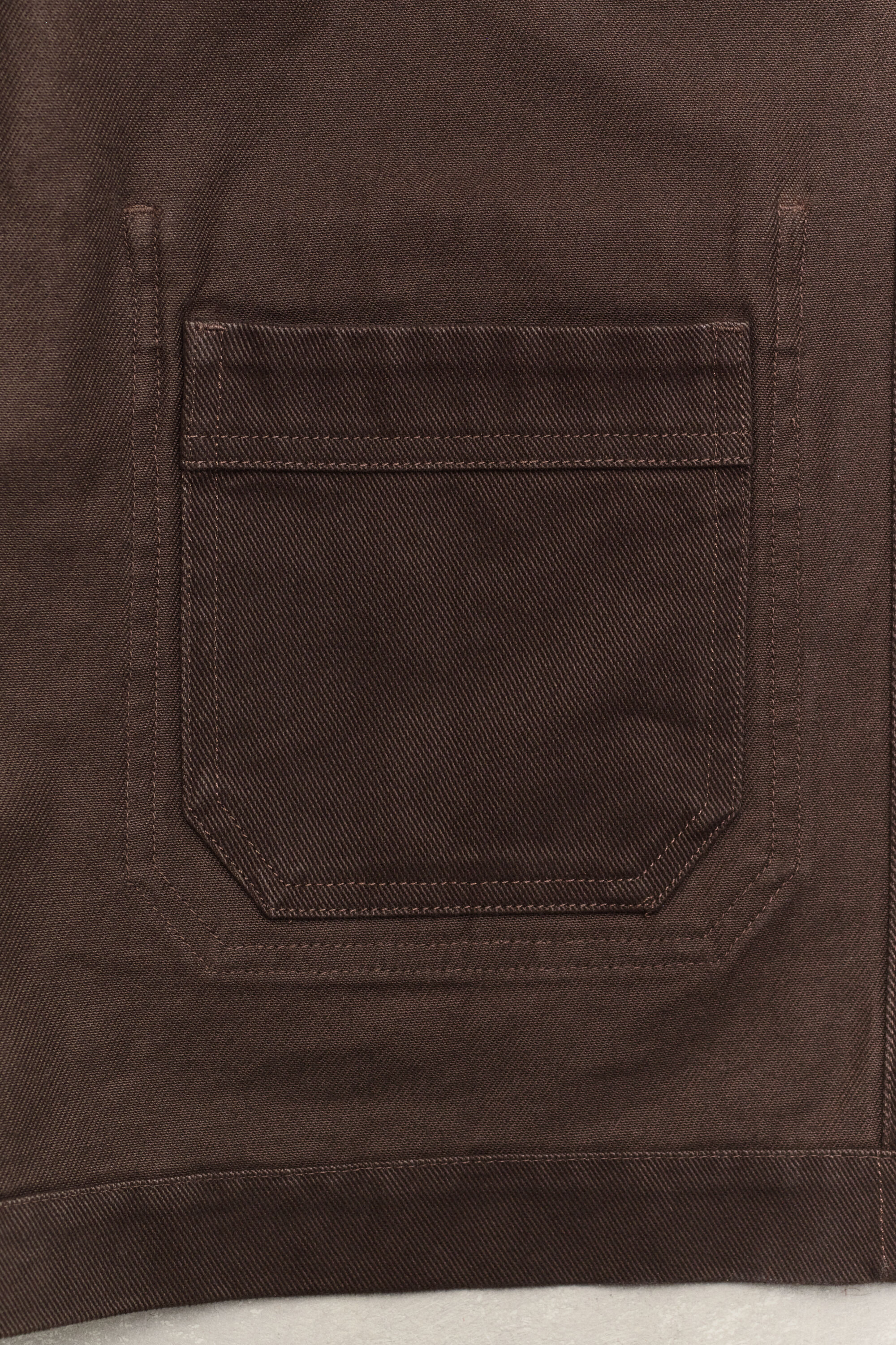 Hemdjacke aus gebürstetem Twill