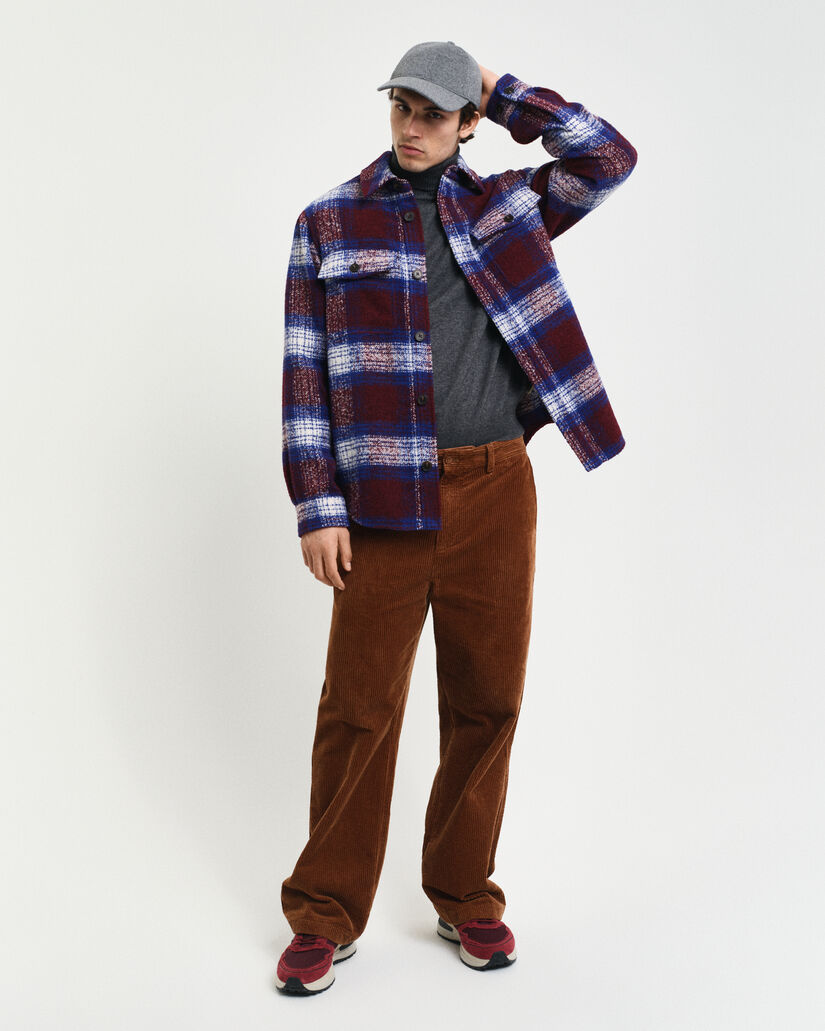 Rollkragenpullover aus Wolle und Baumwolle