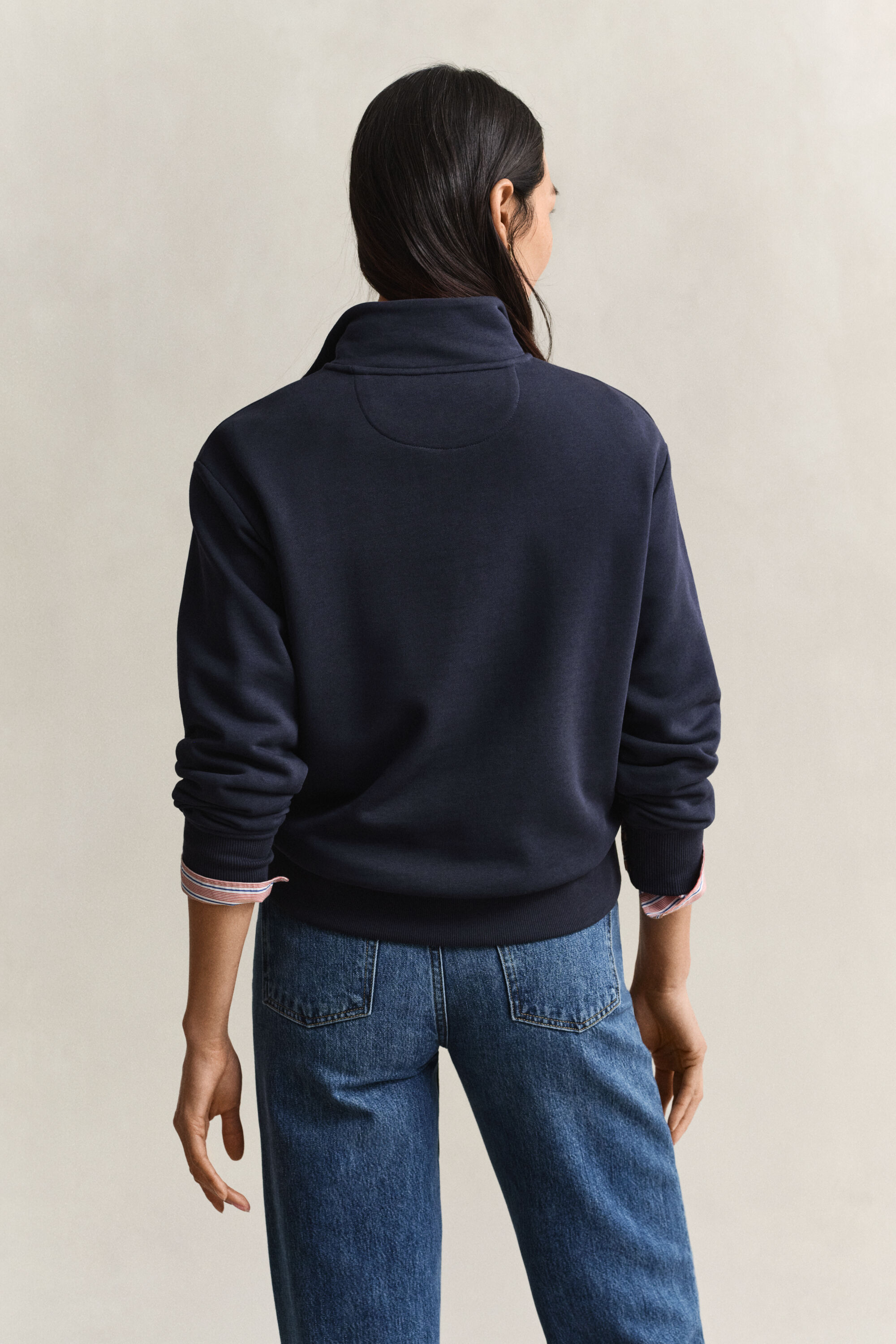 Shield Sweatshirt mit Reißverschlusskragen