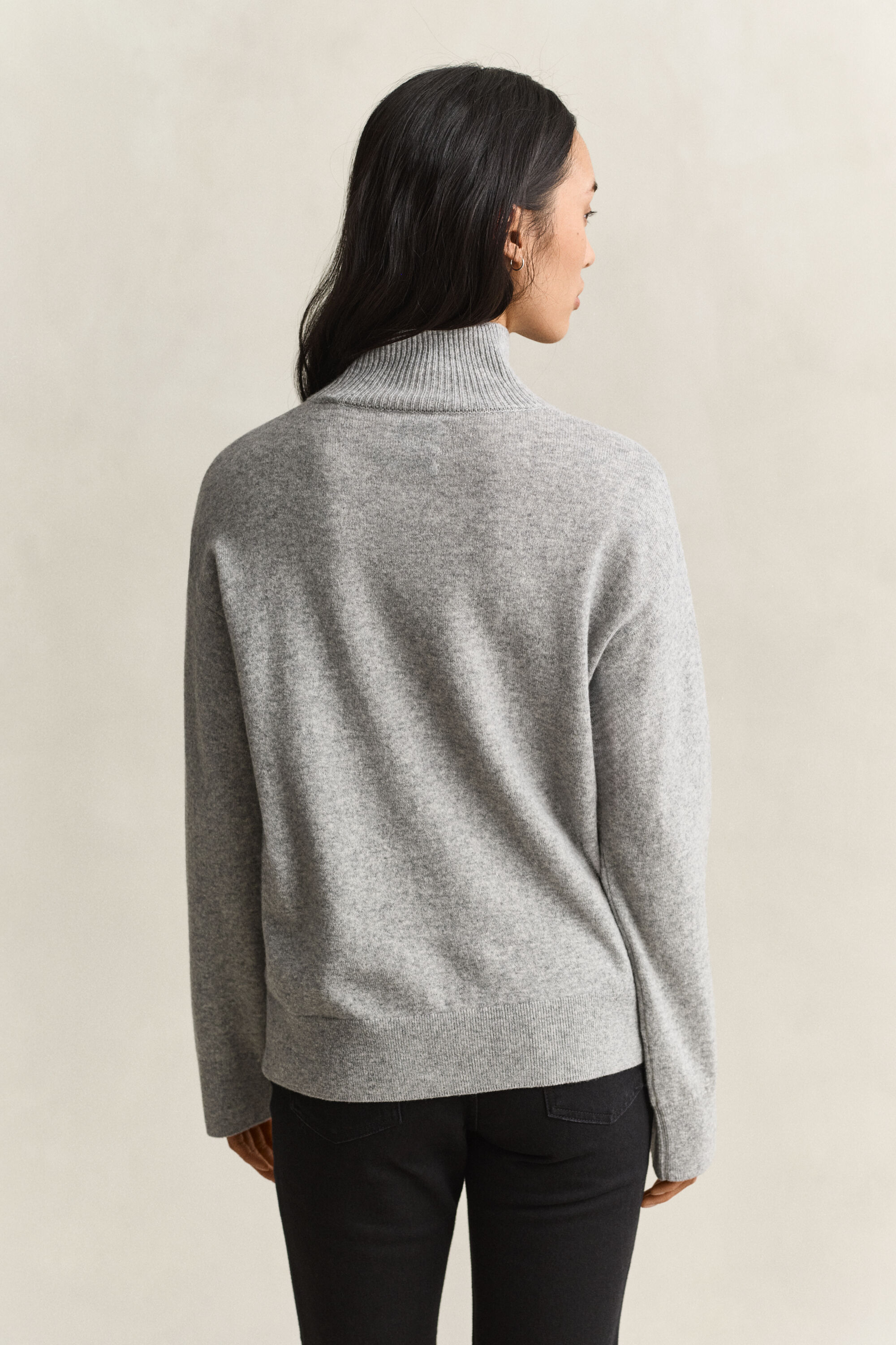 Stehkragenpullover aus feiner Lambswool