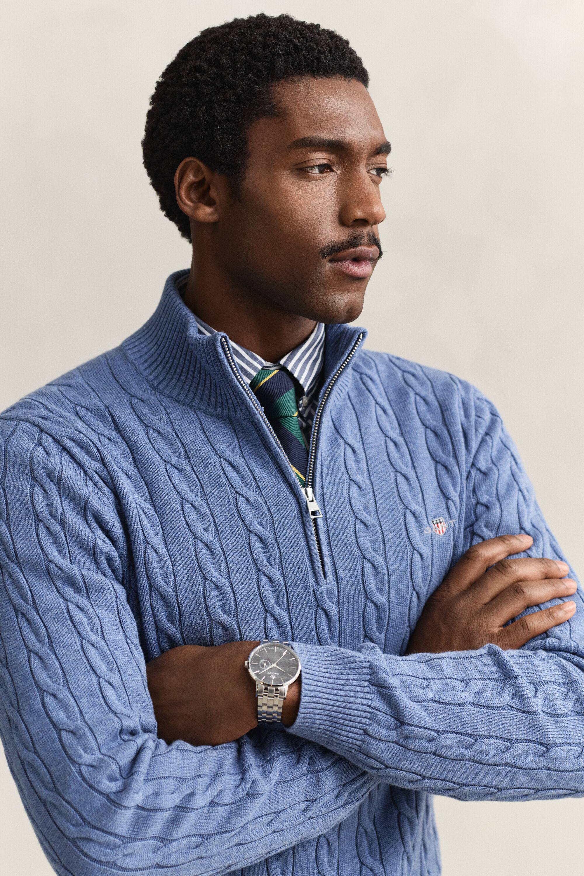 Zopfstrick Troyer aus Baumwolle