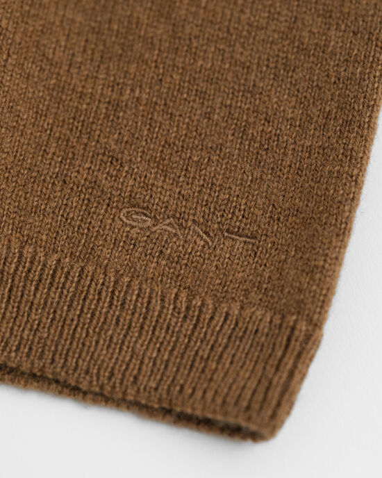 Kurz&auml;rmliger Rundhalspullover aus superfeiner Lambswool