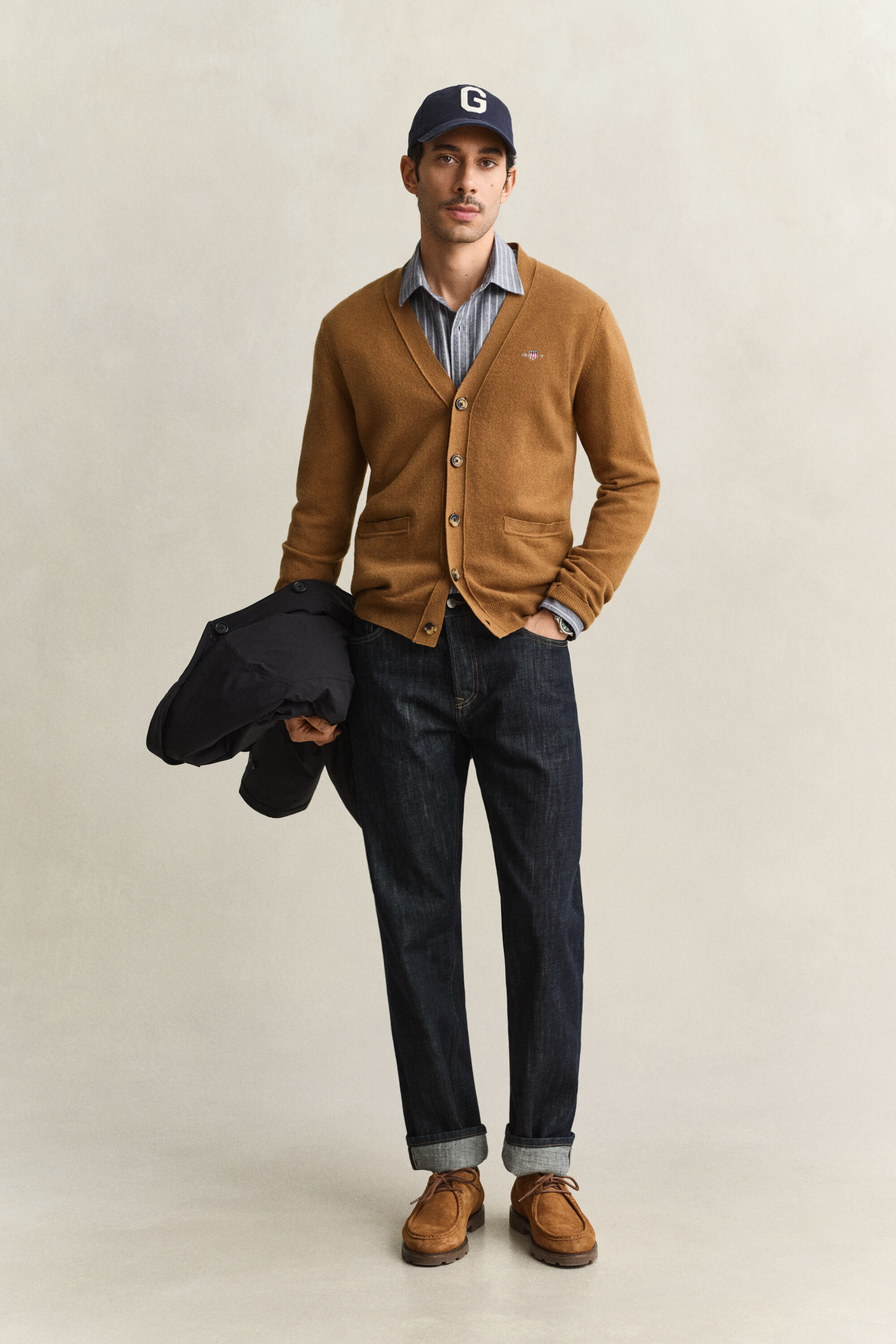 V-Neck Strickjacke aus Lambswool