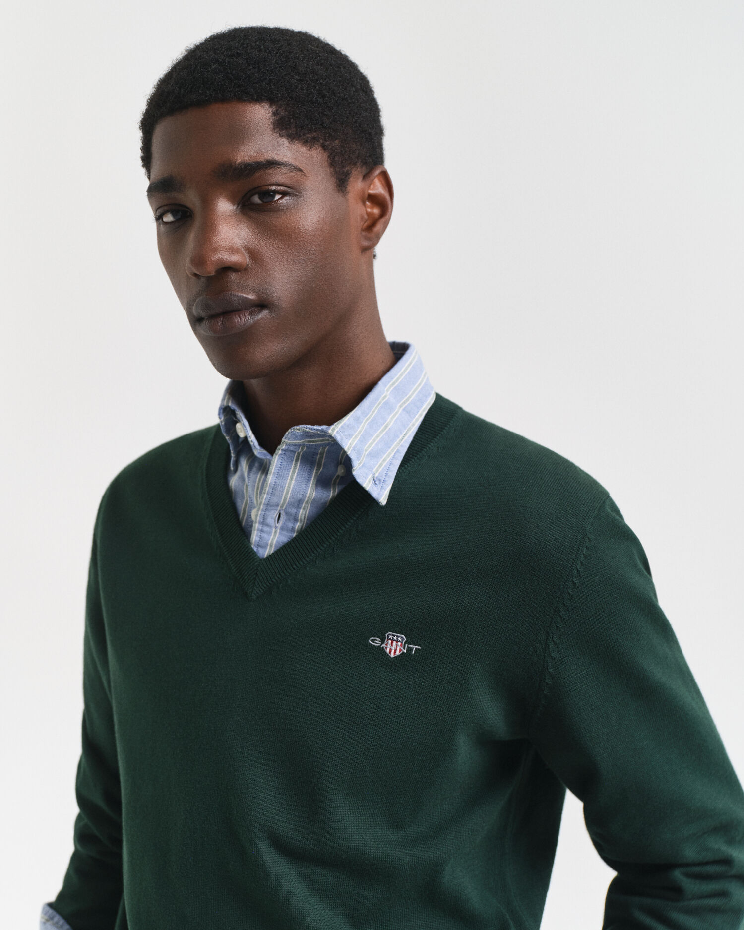 Klassischer V-Neck Pullover aus Baumwolle