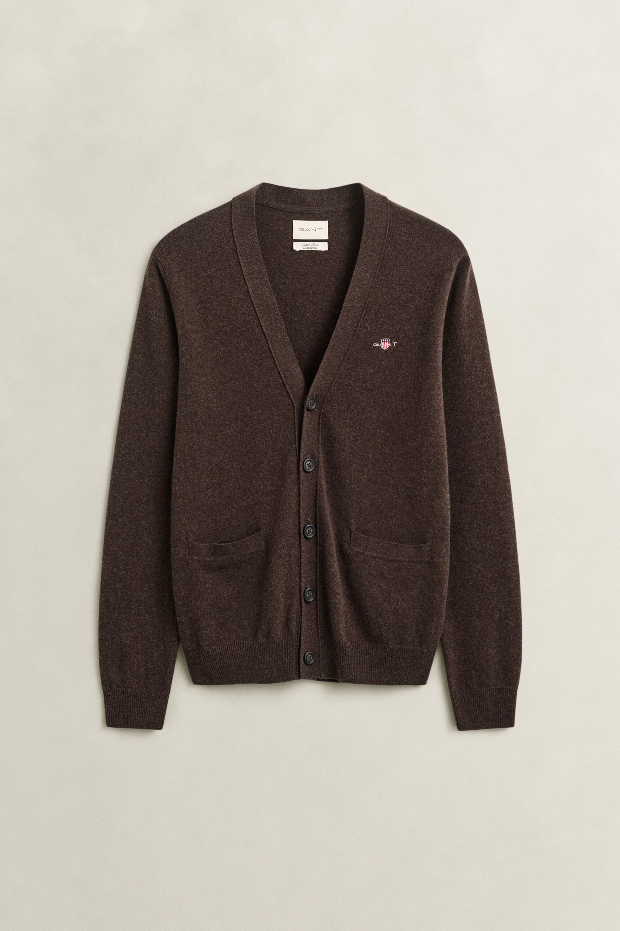 V-Neck Strickjacke aus Lambswool