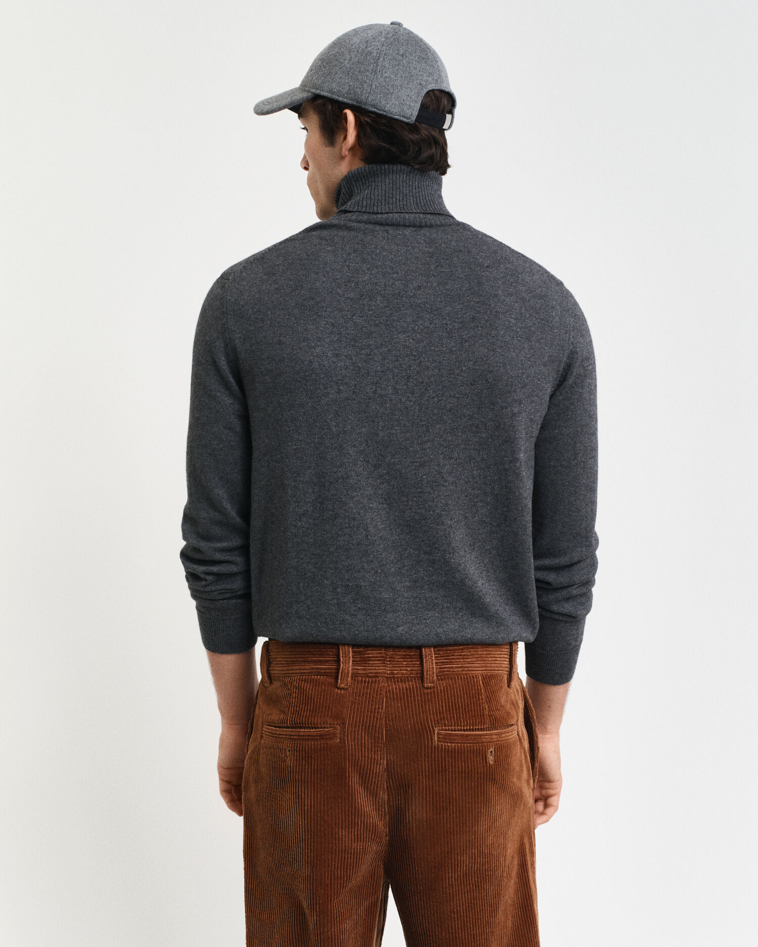 Rollkragenpullover aus Wolle und Baumwolle