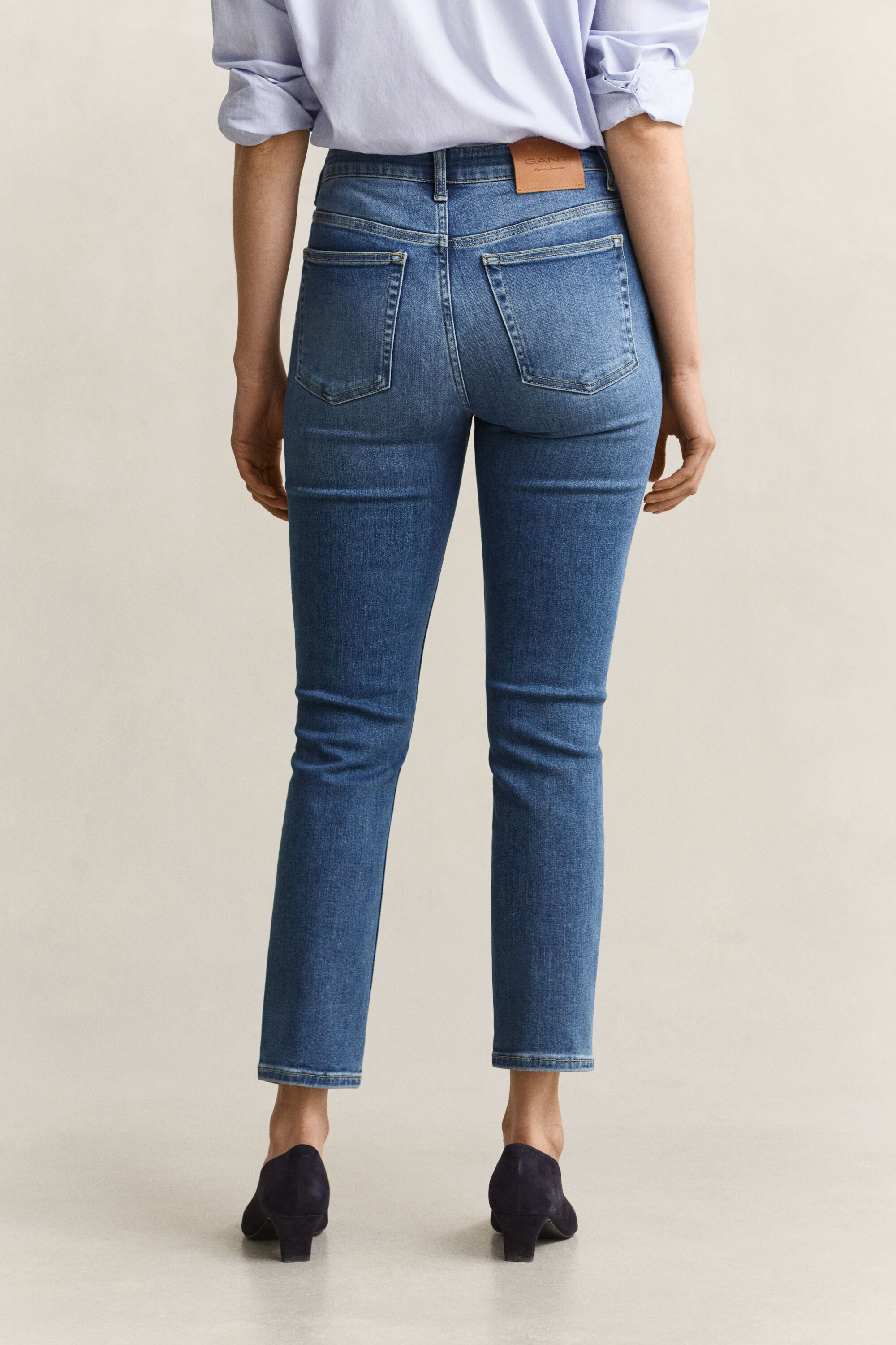 Cropped Stretch-Jeans
