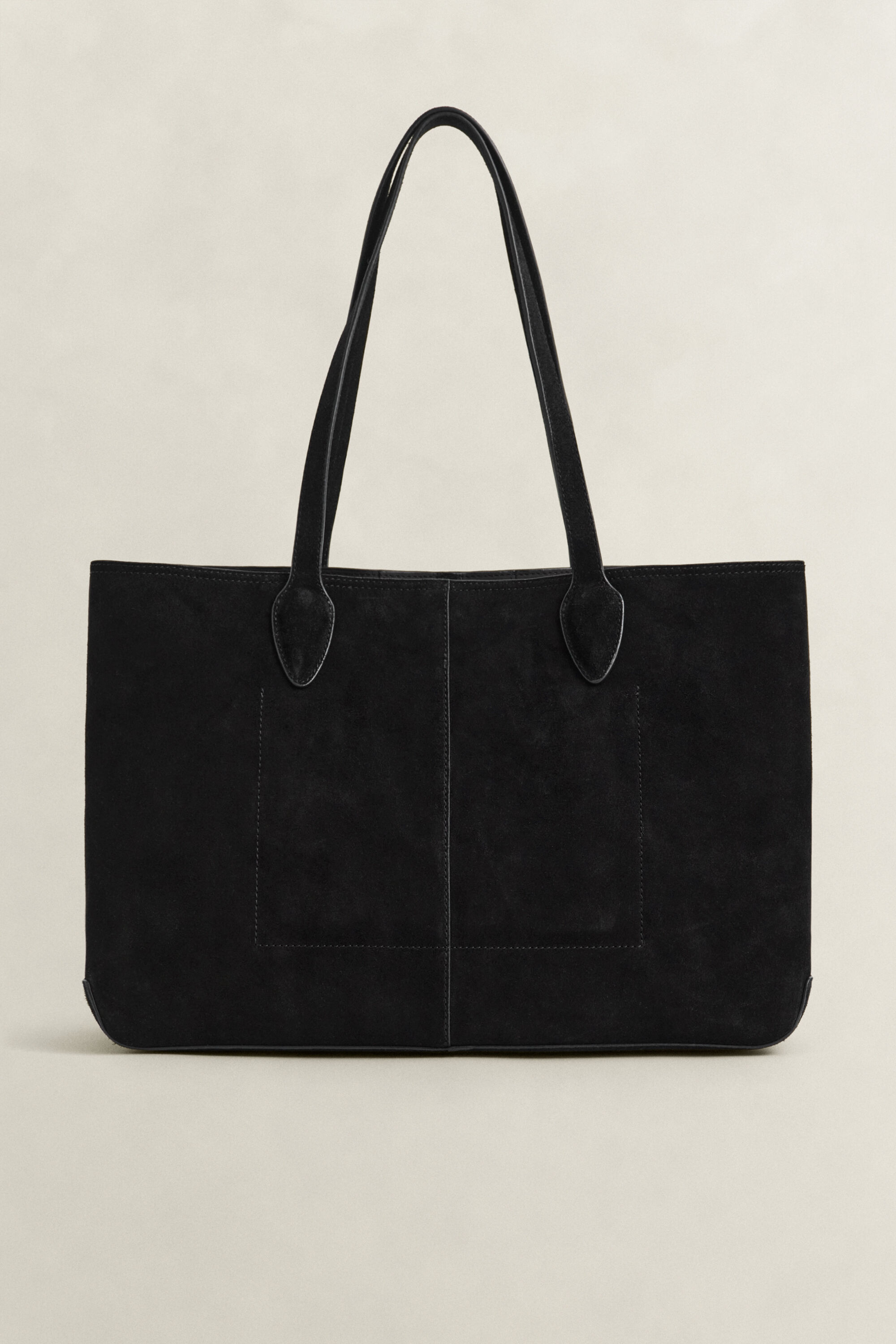 Tragetasche aus Veloursleder