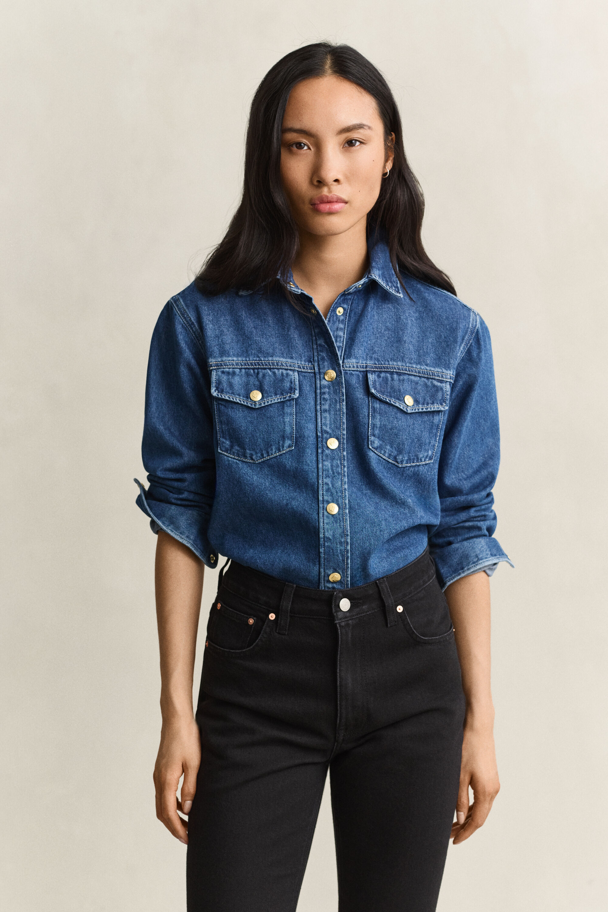 Jeansbluse