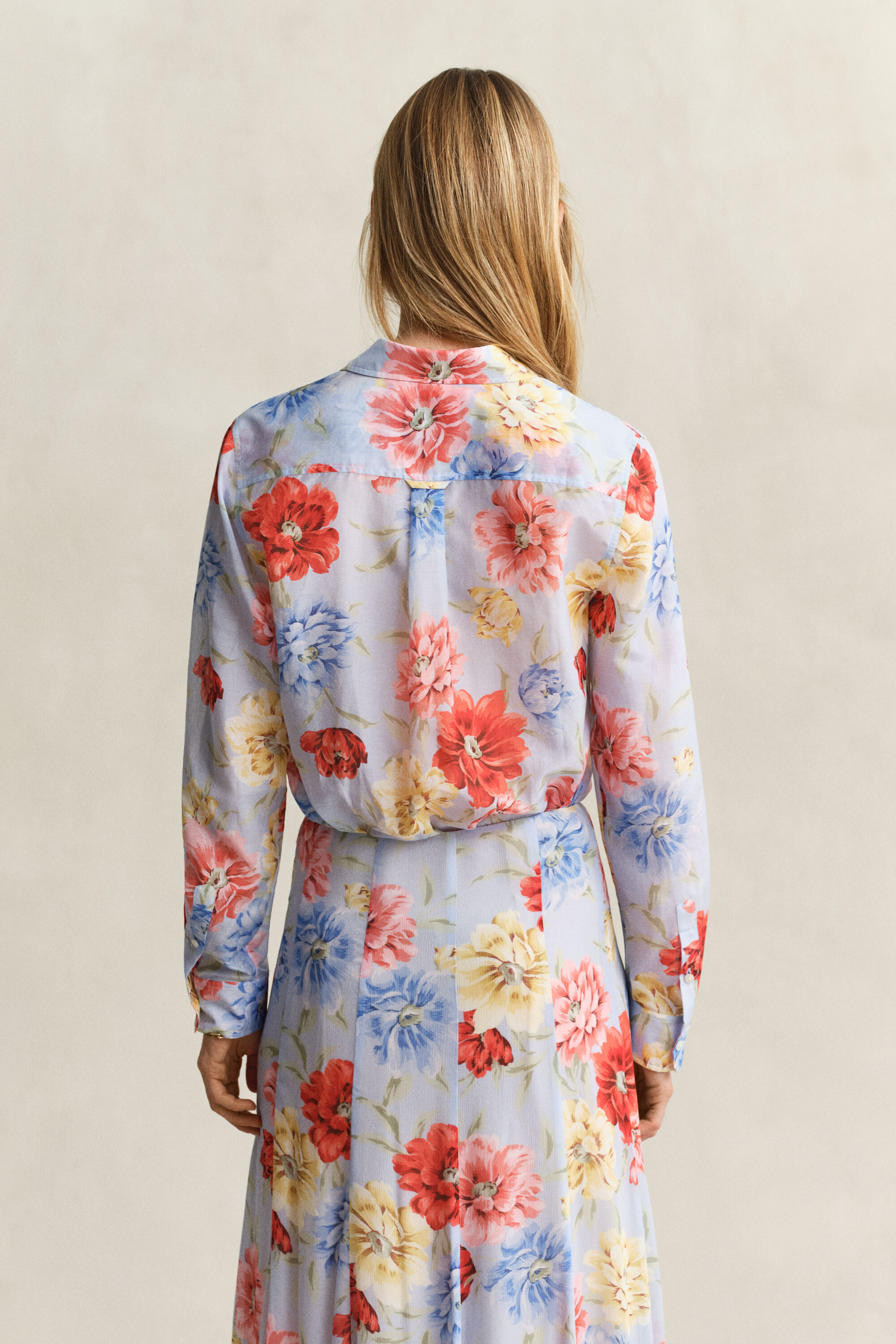 Baumwoll Seiden Bluse mit Blumenprint
