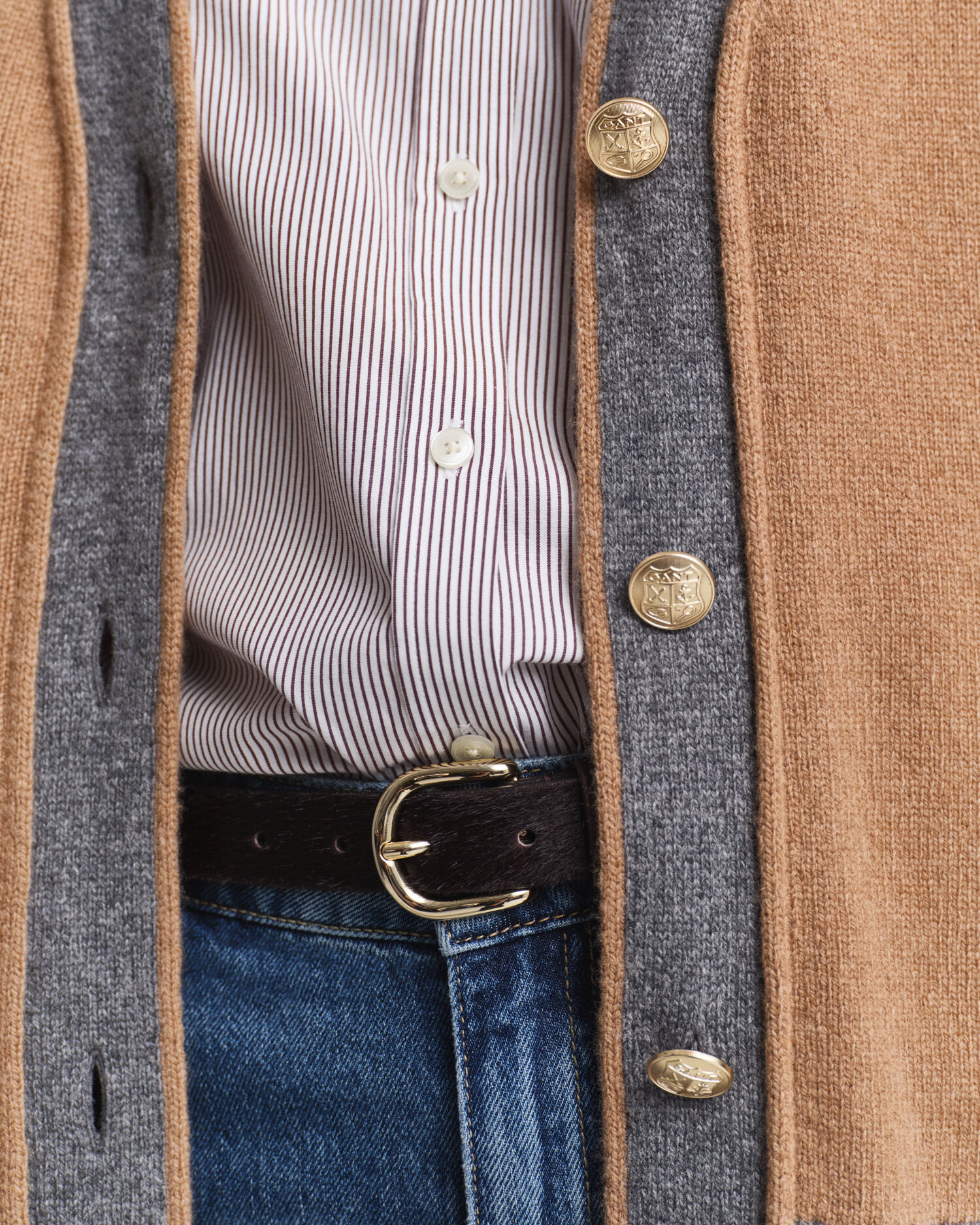 GANT Varsity V-Neck Strickjacke