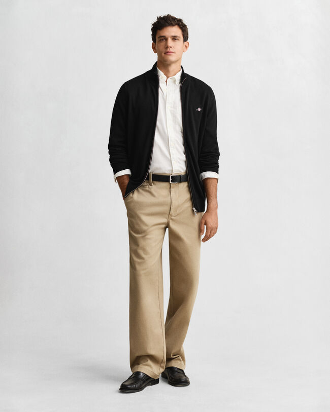 Casual Cotton Strickjacke mit Rei&szlig;verschluss