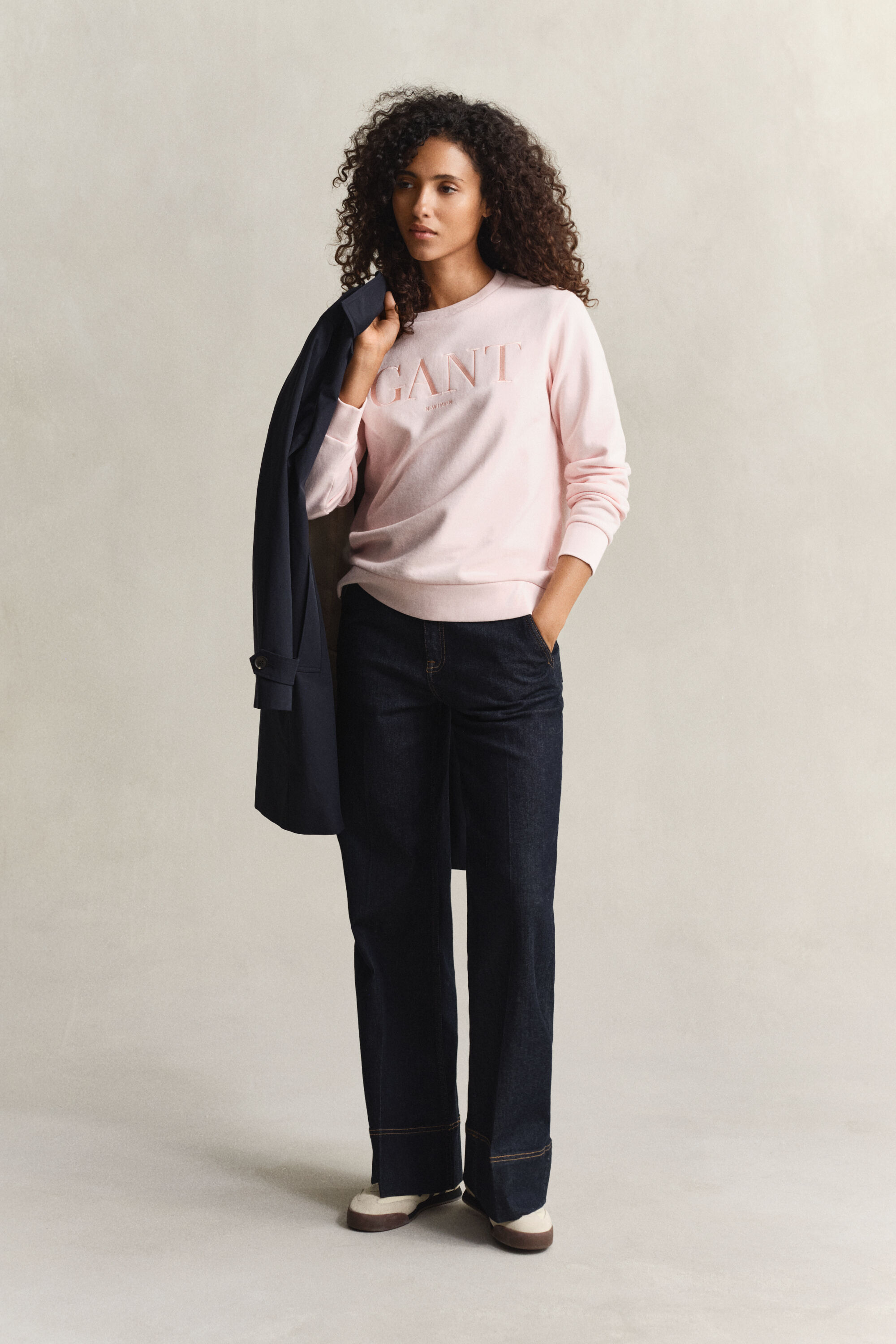 Tonal Graphic Rundhals-Sweatshirt