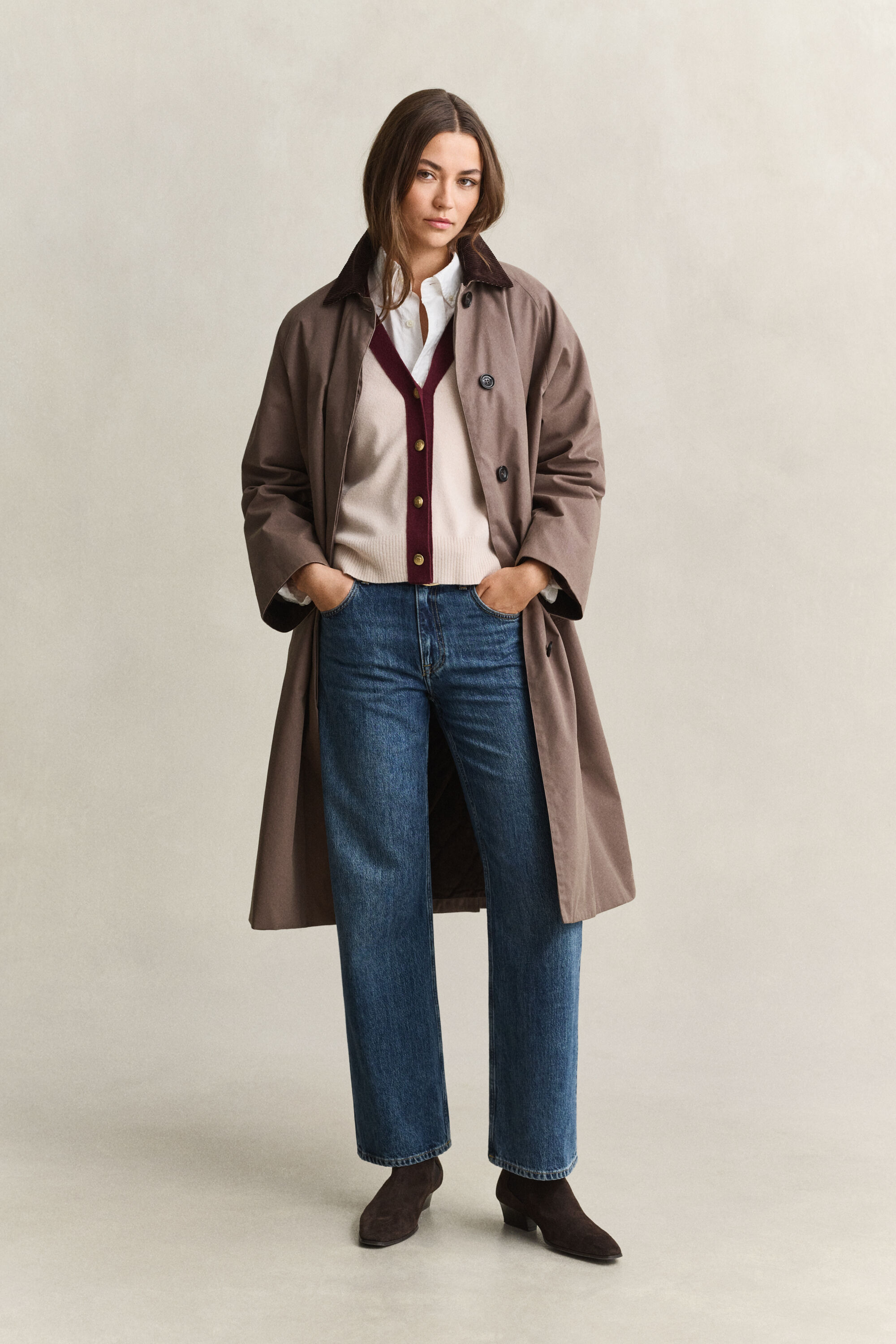 Cardigan mit Kontrastdetails