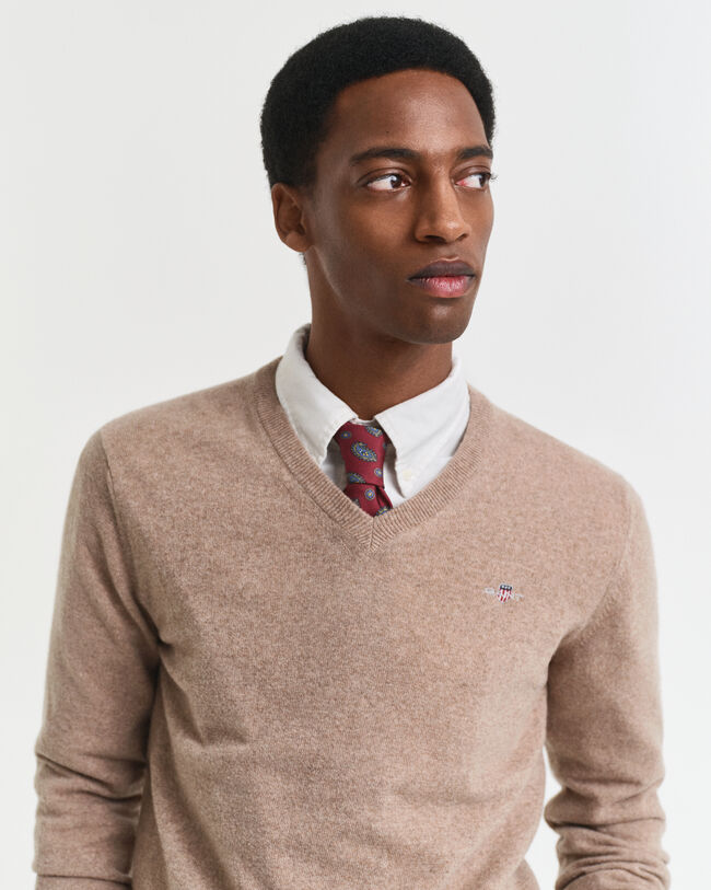 Superfine Lambswool V-Neck Pullover