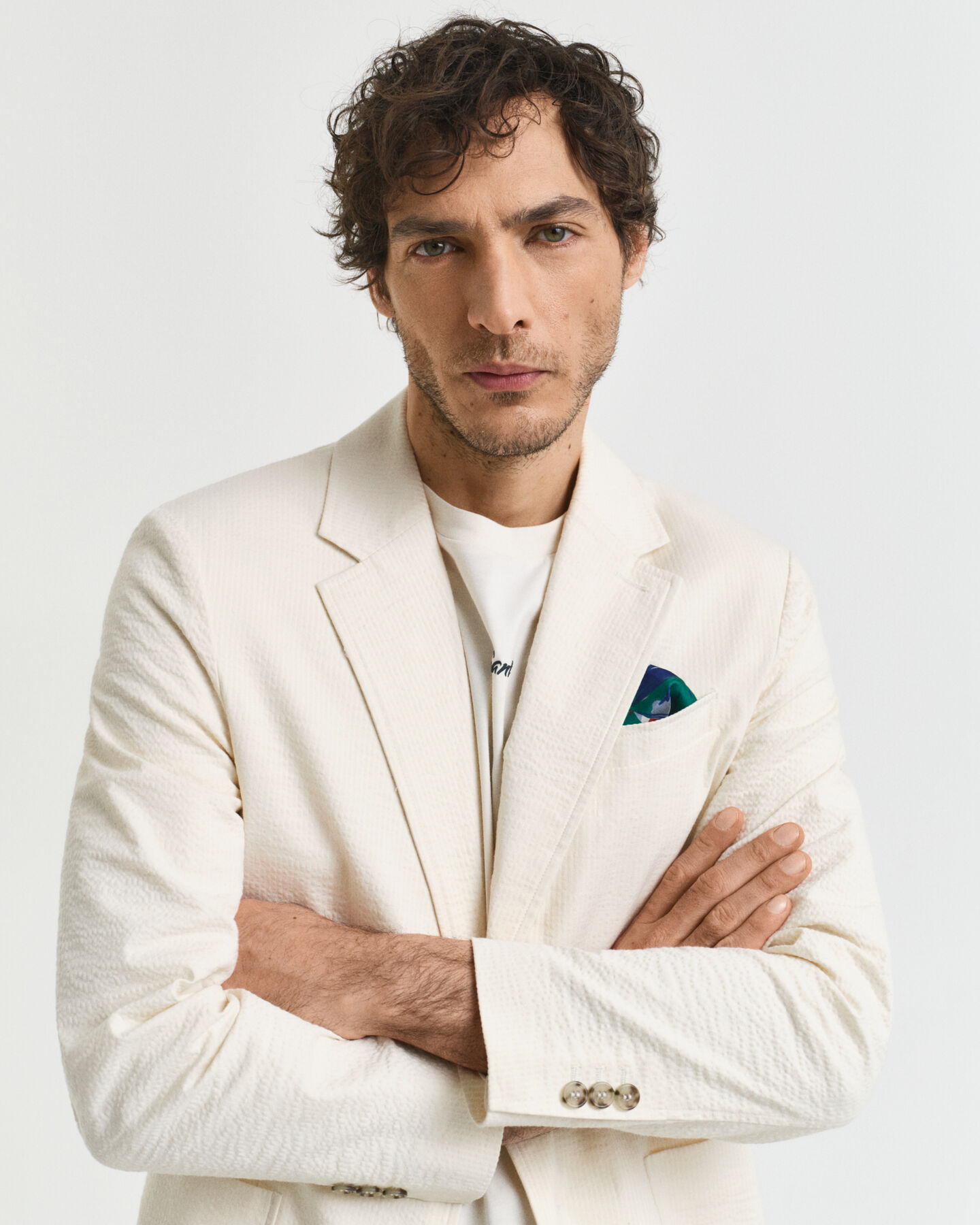 Slim Fit Seersucker Anzugsakko