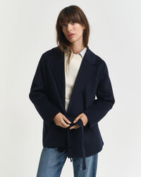 Handgen&auml;hte Jacke mit G&uuml;rtel