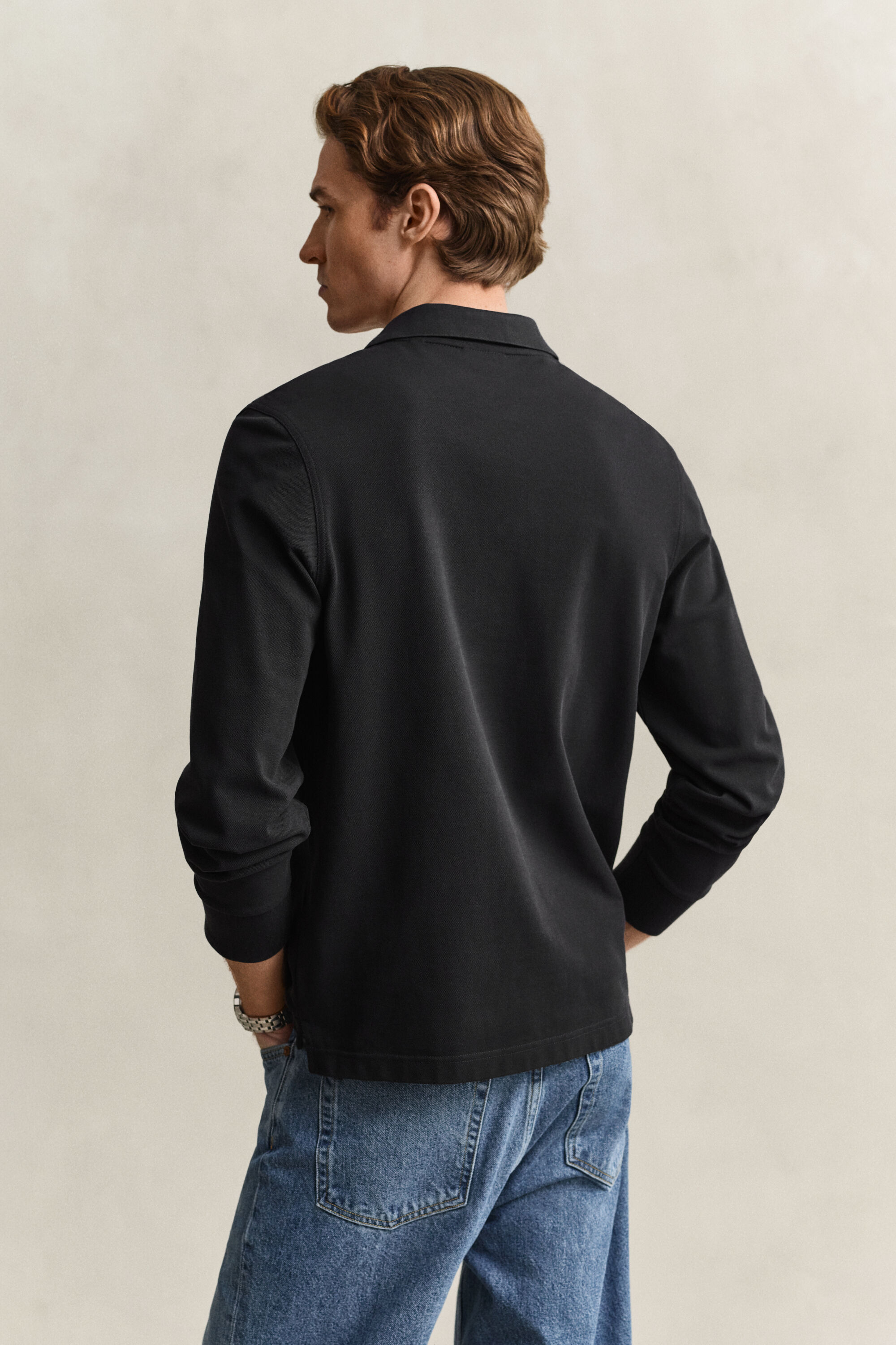 Langarm-Poloshirt
