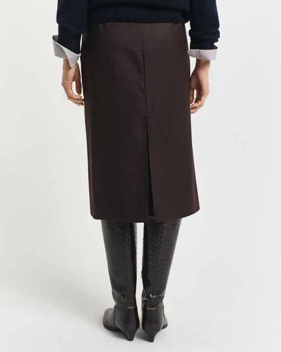 Bleistiftrock aus Wollmix in Midil&auml;nge