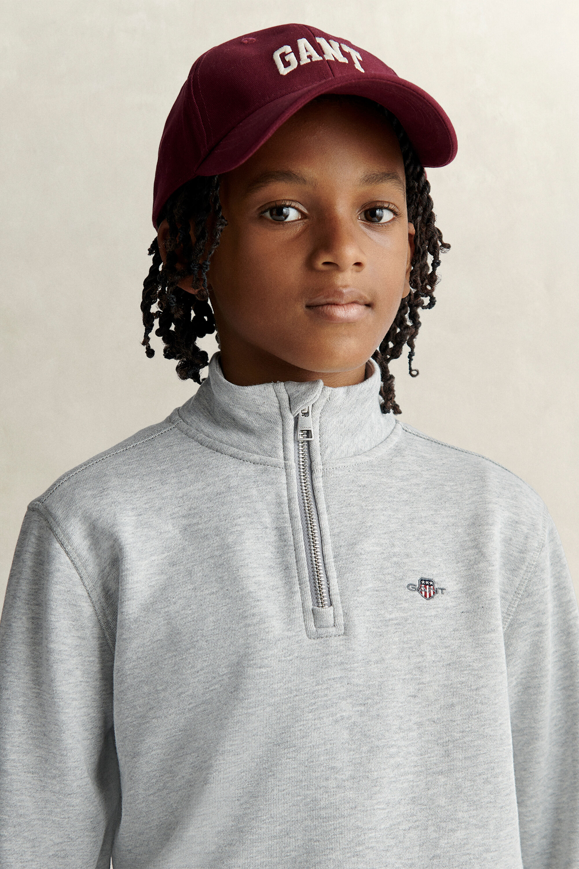 Teen Boys Shield Sweatshirt mit Reißverschlusskragen