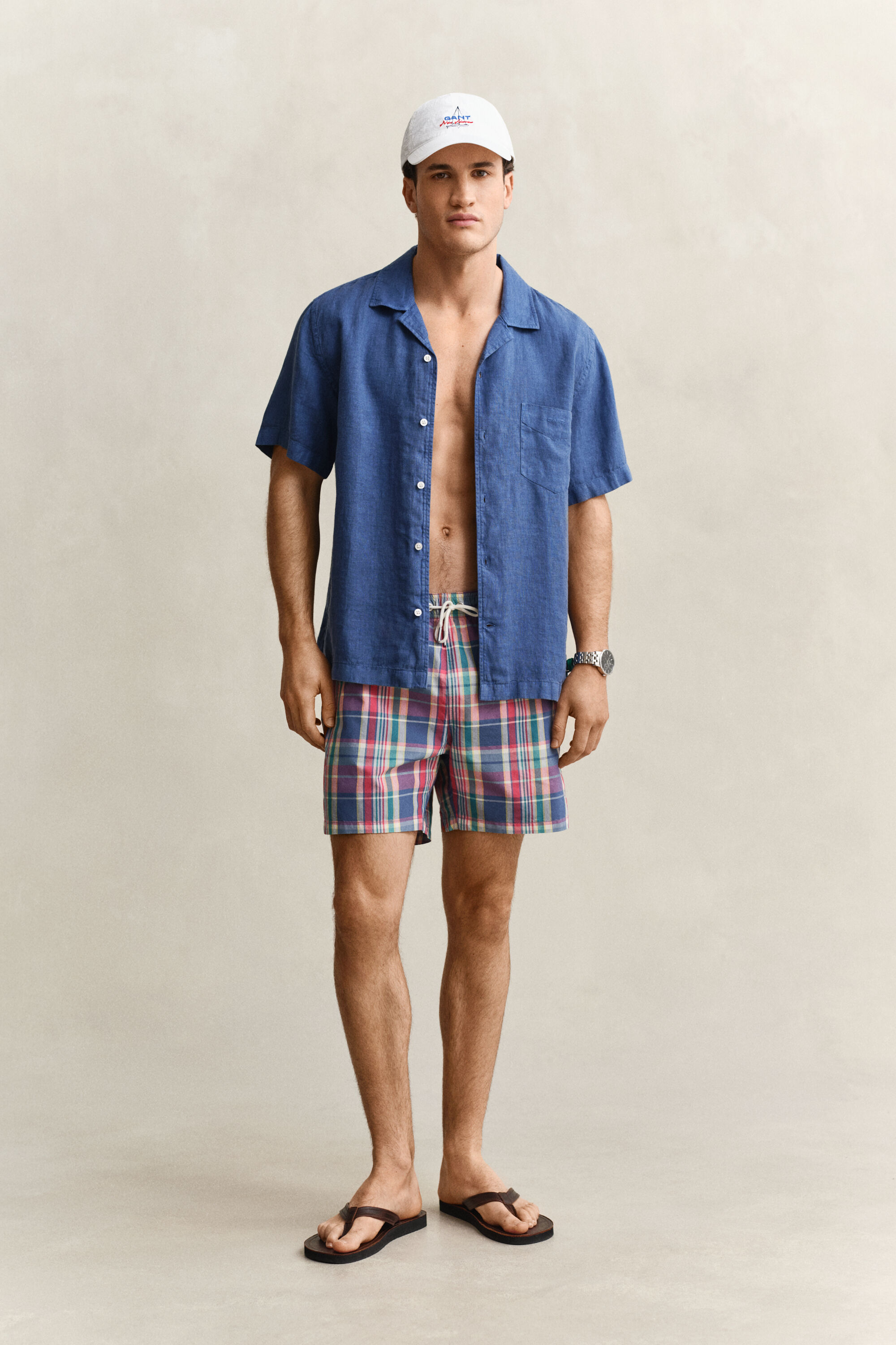 Madras Badeshorts mit Karomuster