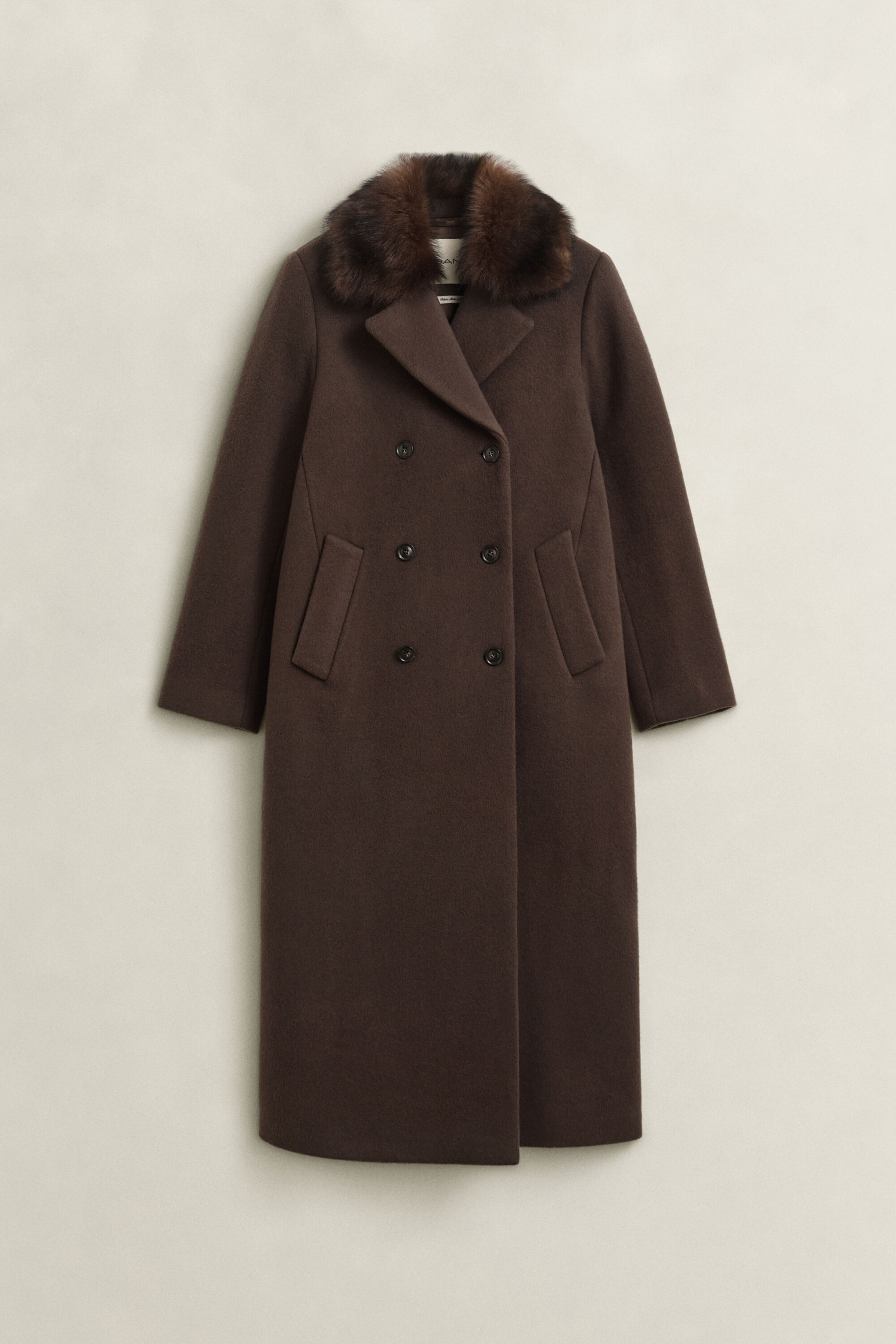 Mantel mit Shearling-Kragen