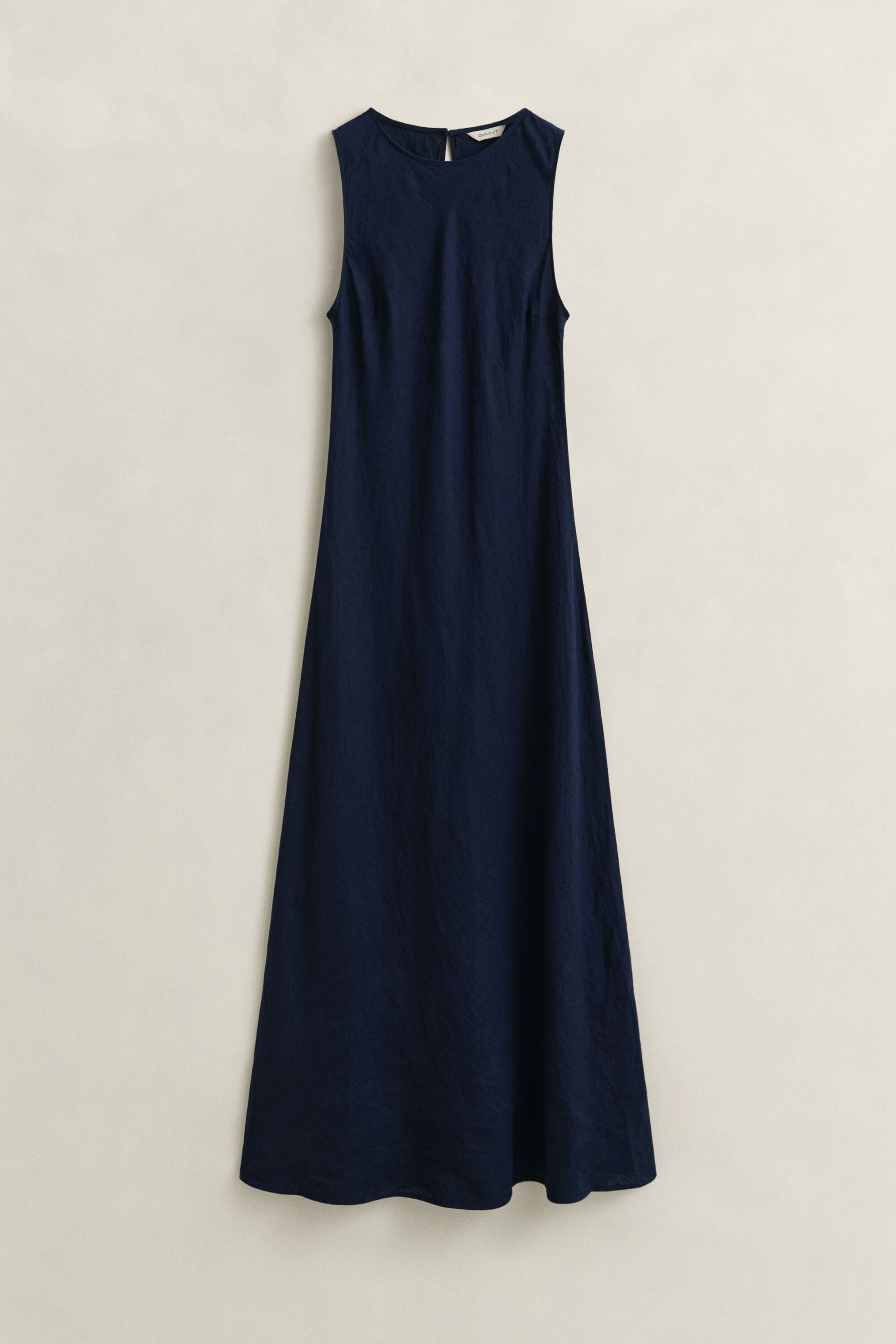 Schräg geschnittenes Midikleid aus Leinen