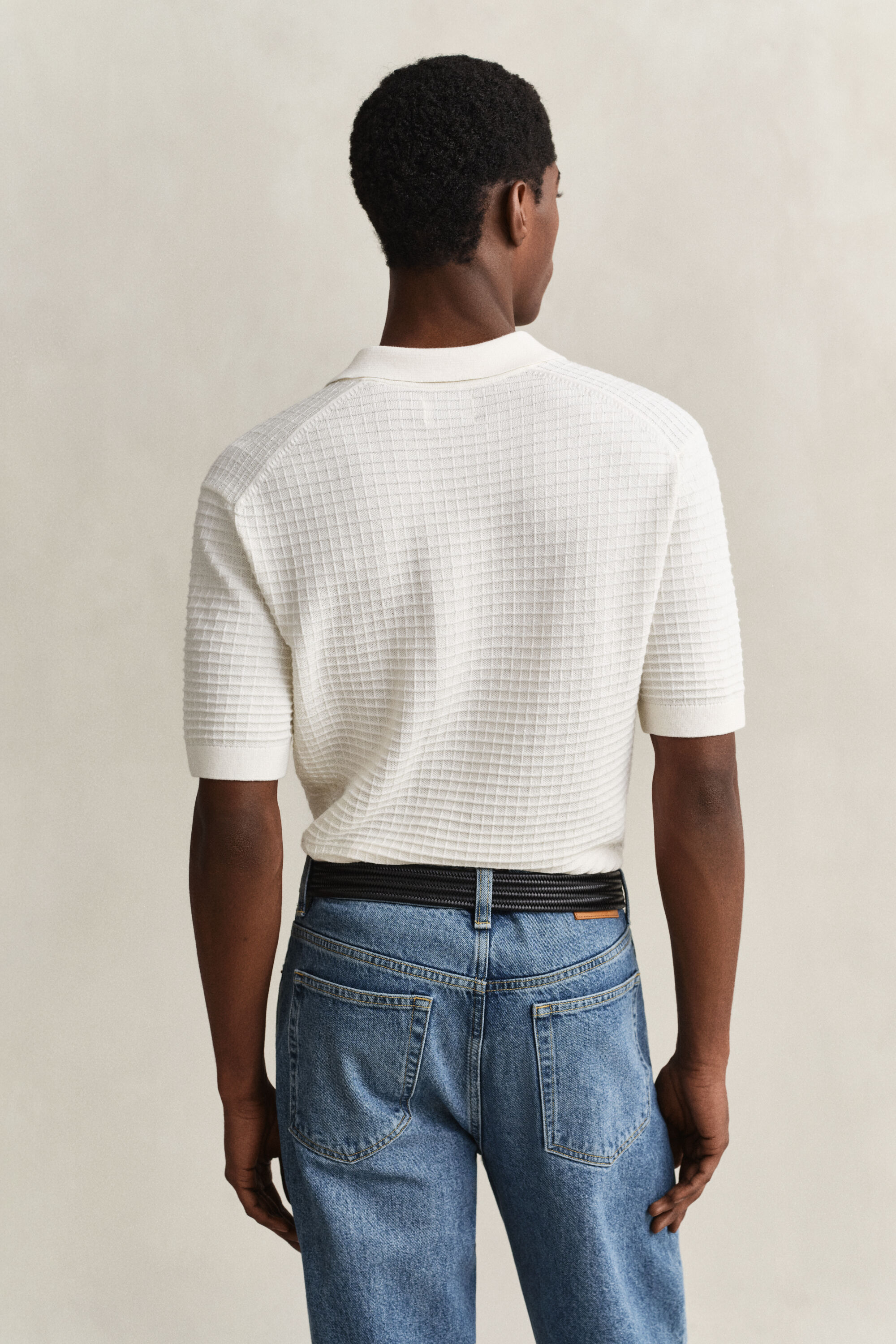 Strukturierter Polopullover