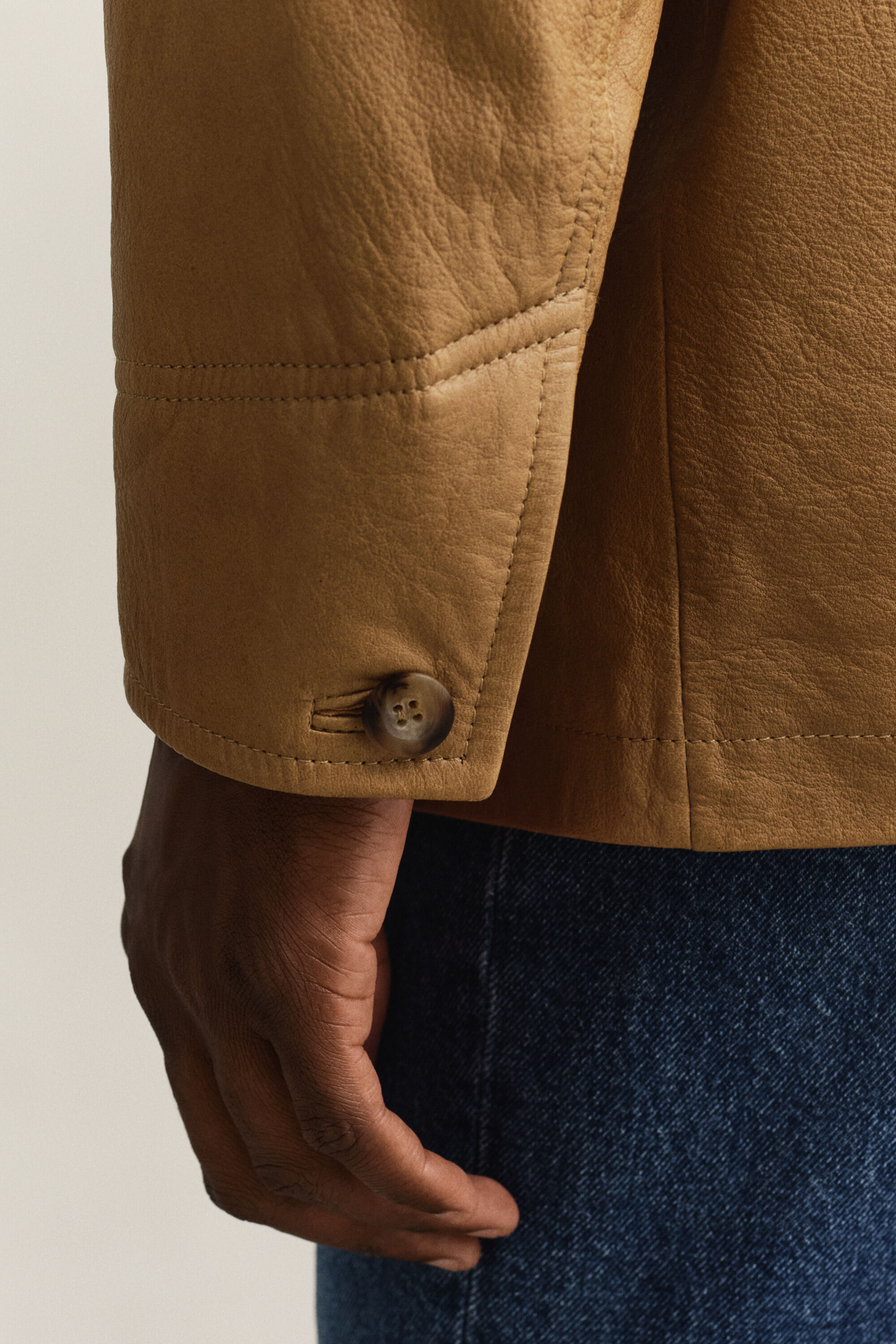 Decker-Jacke aus Leder