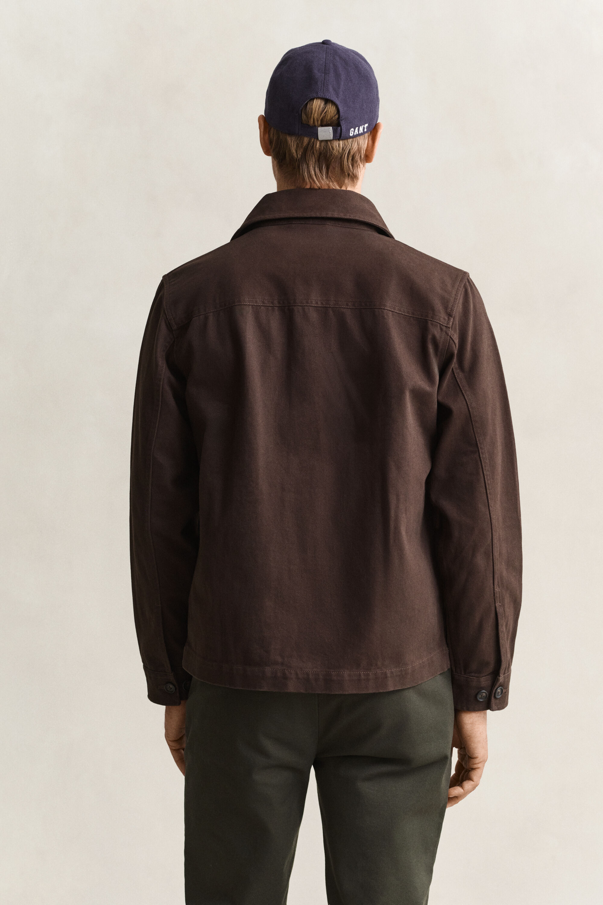 Hemdjacke aus gebürstetem Twill