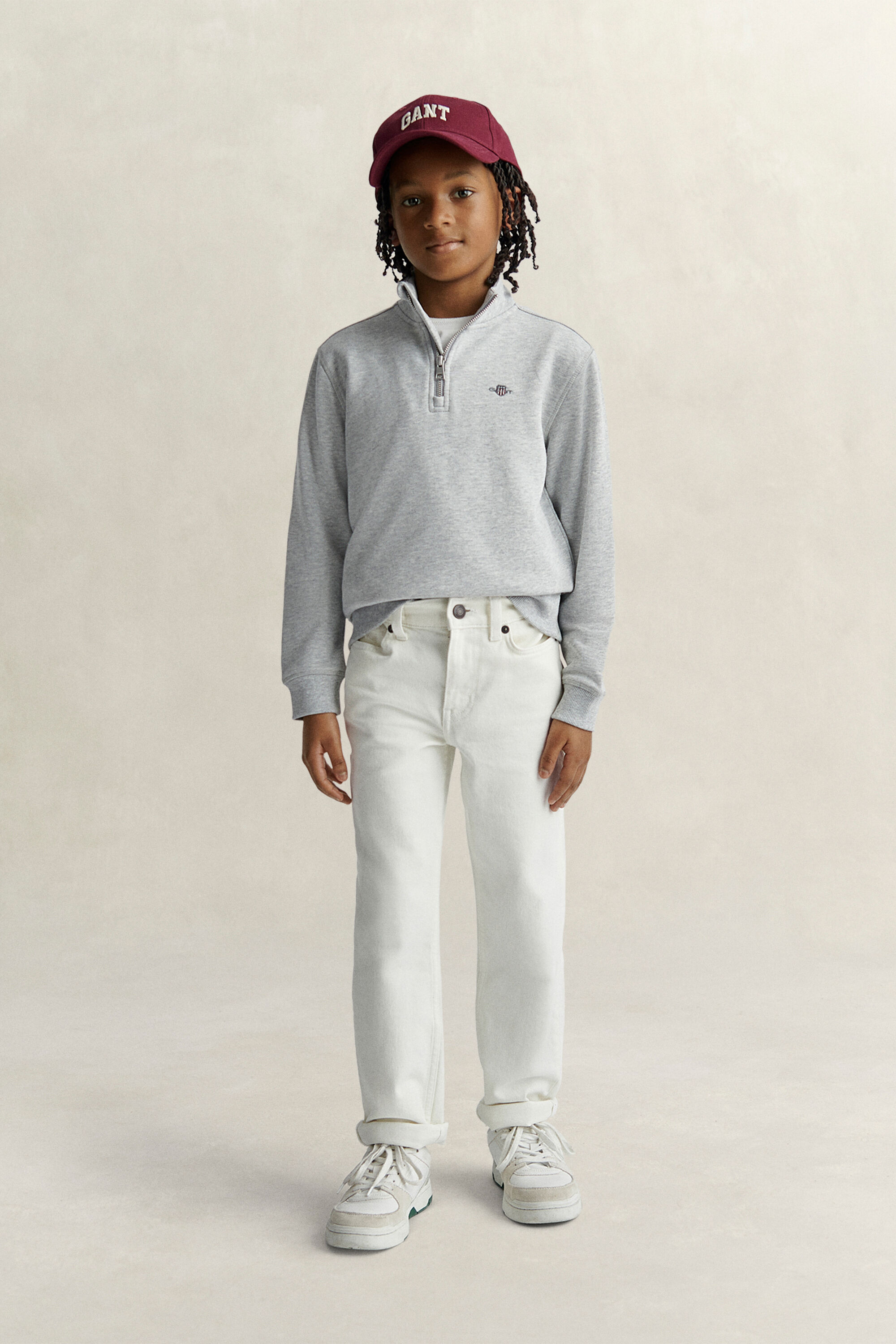 Teen Boys Shield Sweatshirt mit Reißverschlusskragen