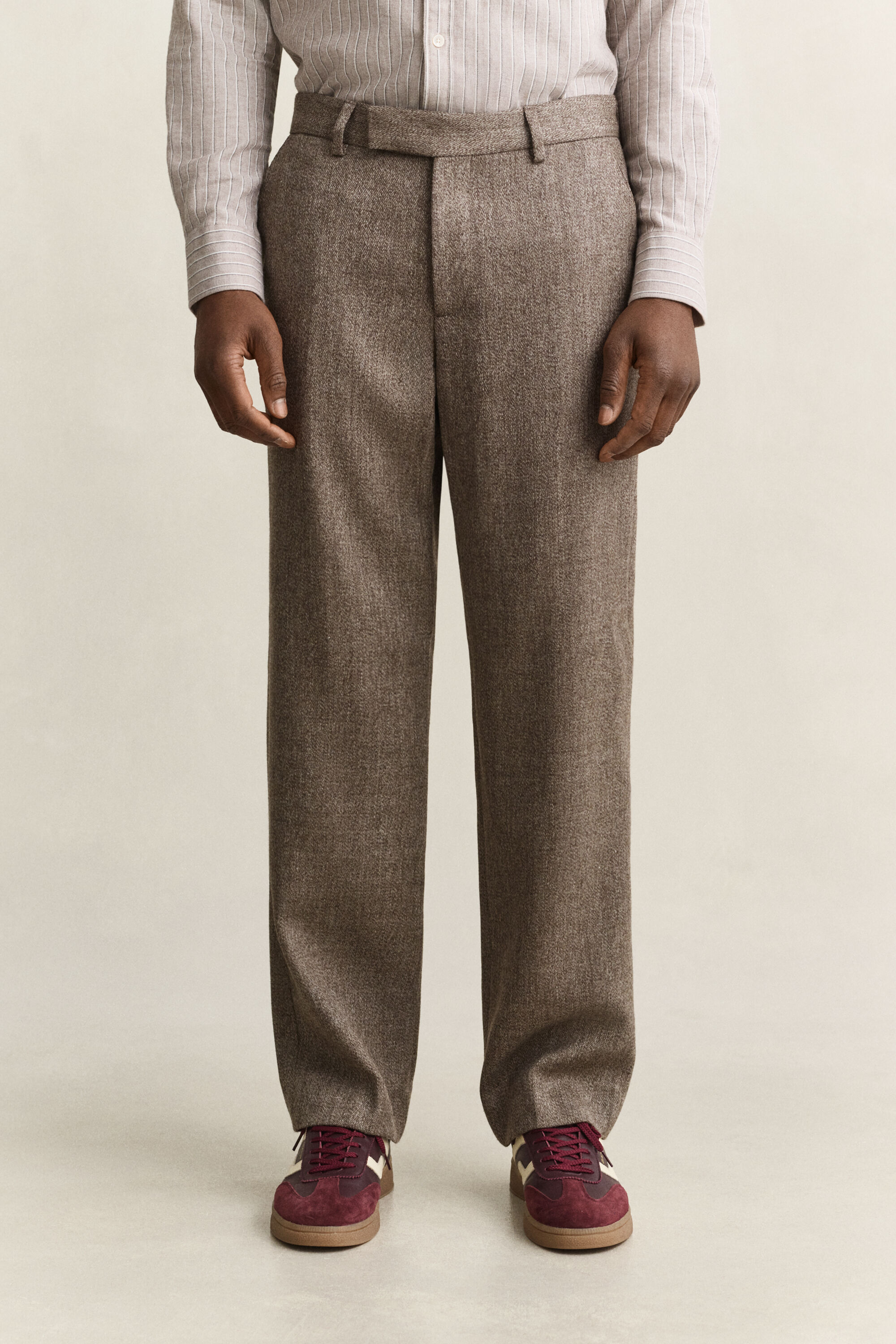 Wollhose aus Melange-Garn