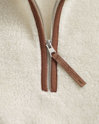 Fleeceshirt mit Rei&szlig;verschlusskragen