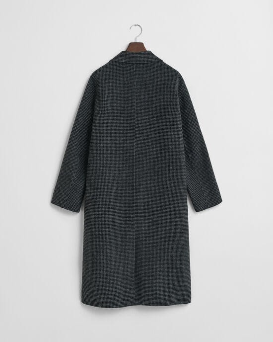 Handgen&auml;hter Mantel mit Karomuster