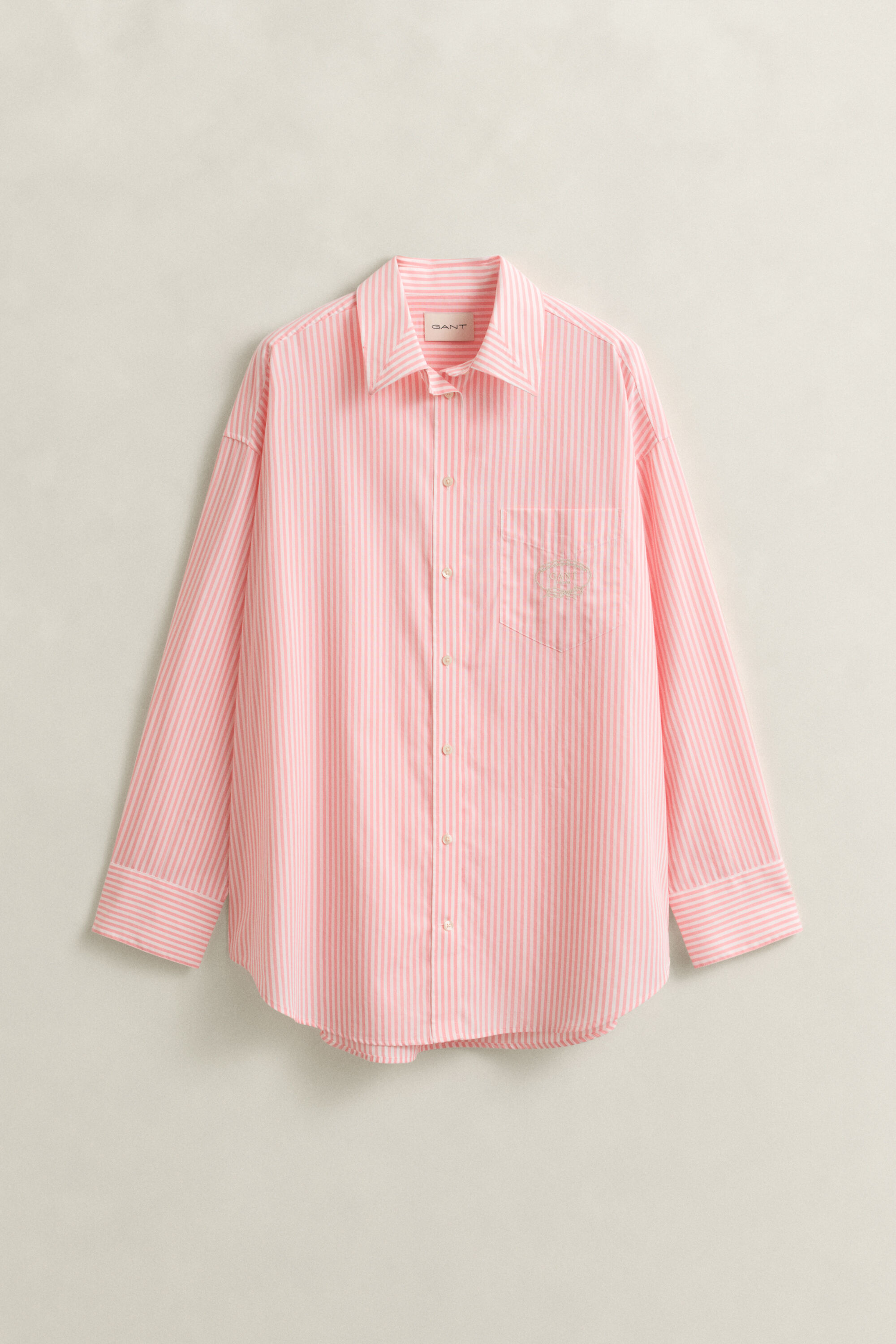 Oversized Classic Popeline Bluse mit Streifen