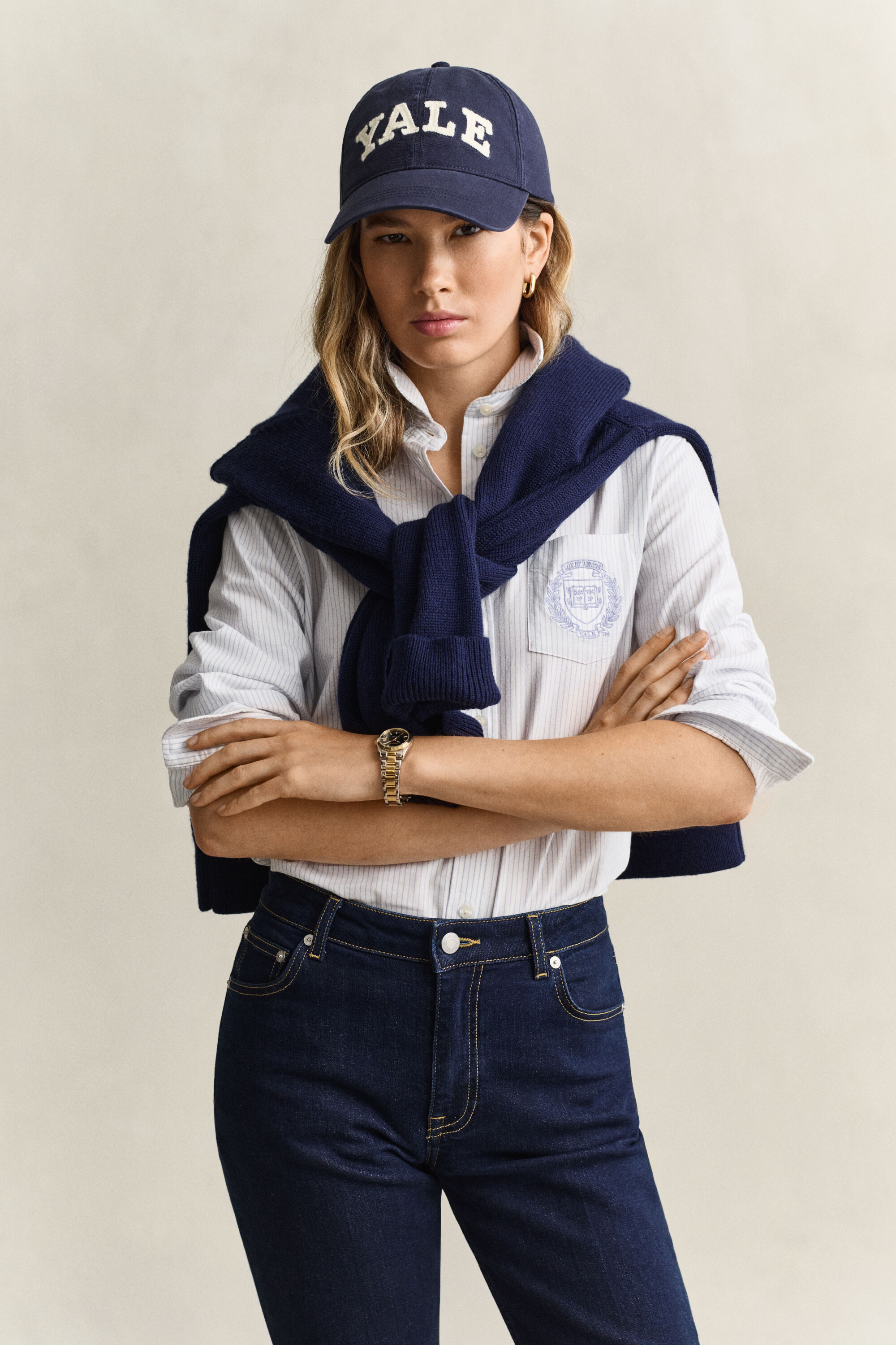 Gant x Yale Oxford-Bluse mit Streifen