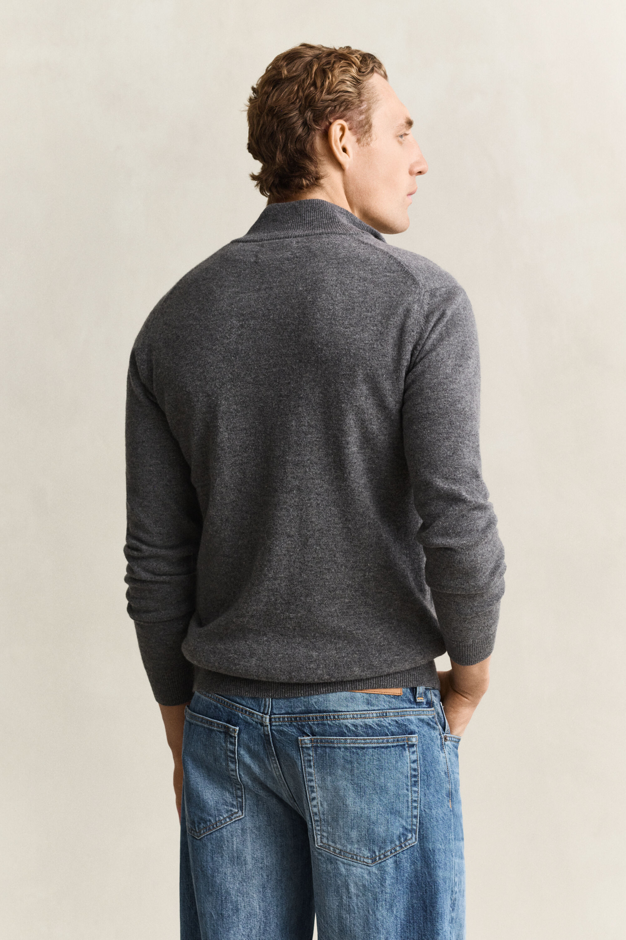 Strickjacke aus Lambswool mit Reißverschluss