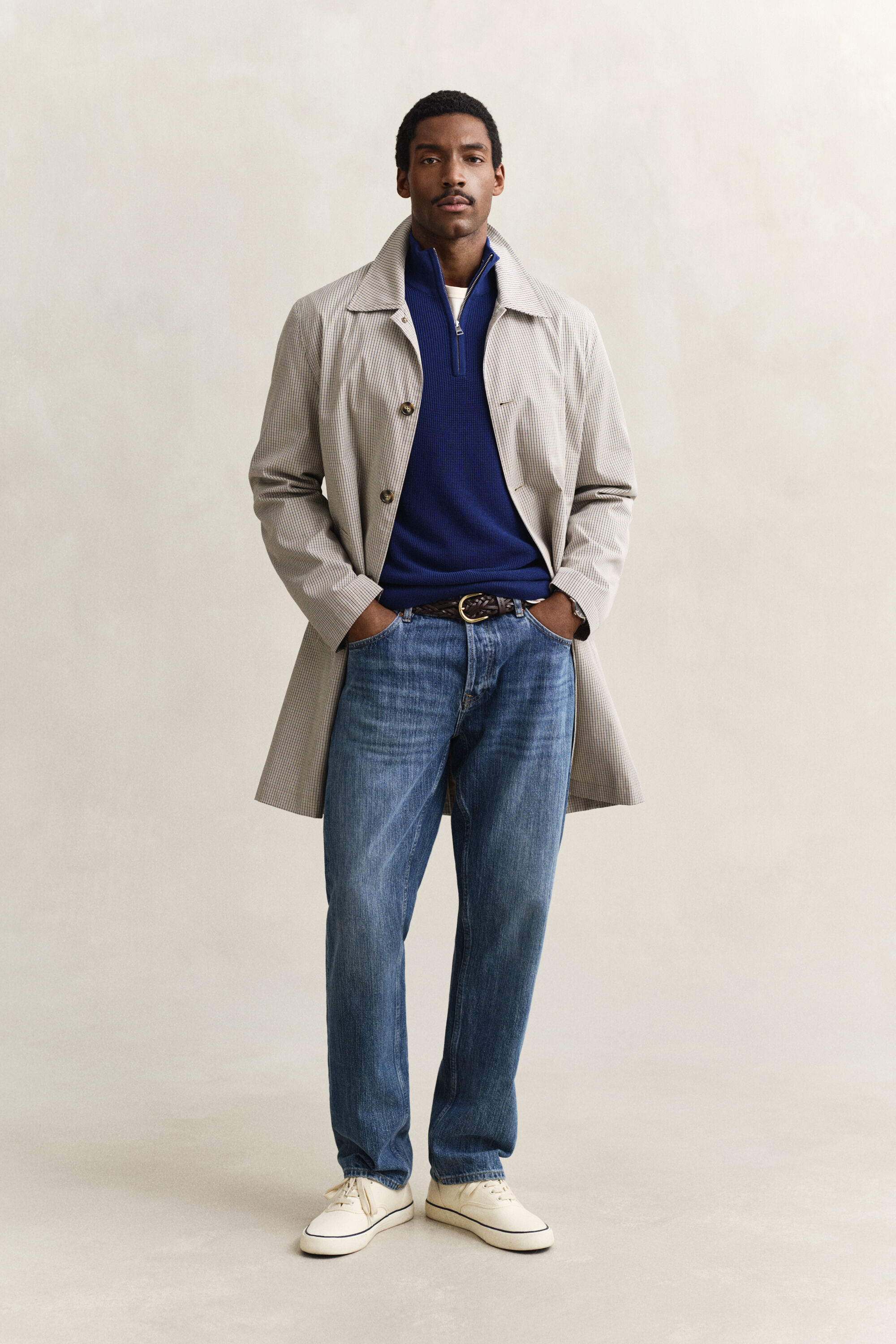 Troyer aus strukturierter Baumwolle