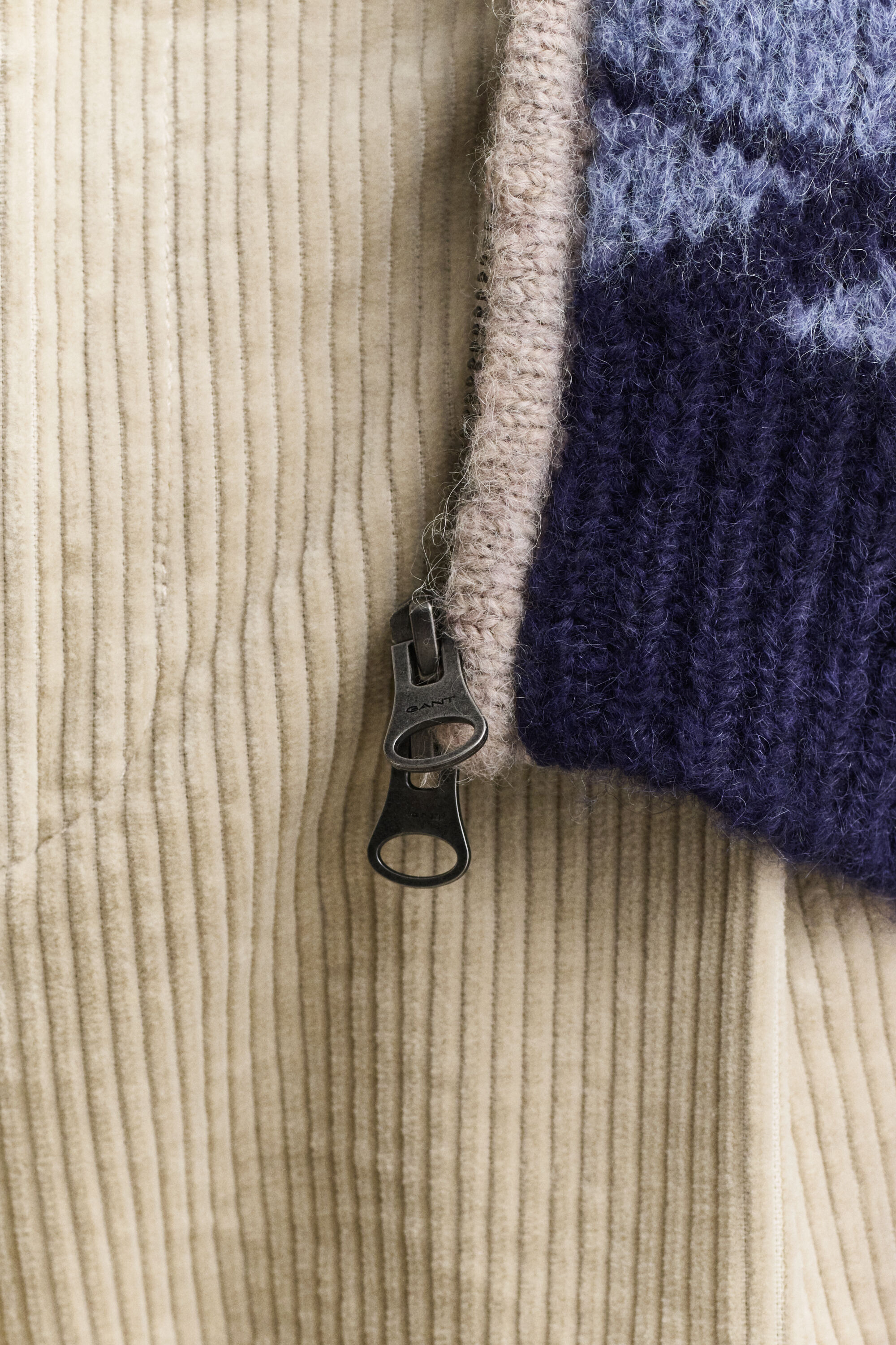 Jacquard-Strickjacke mit Reißverschluss aus Alpakawollgemisch