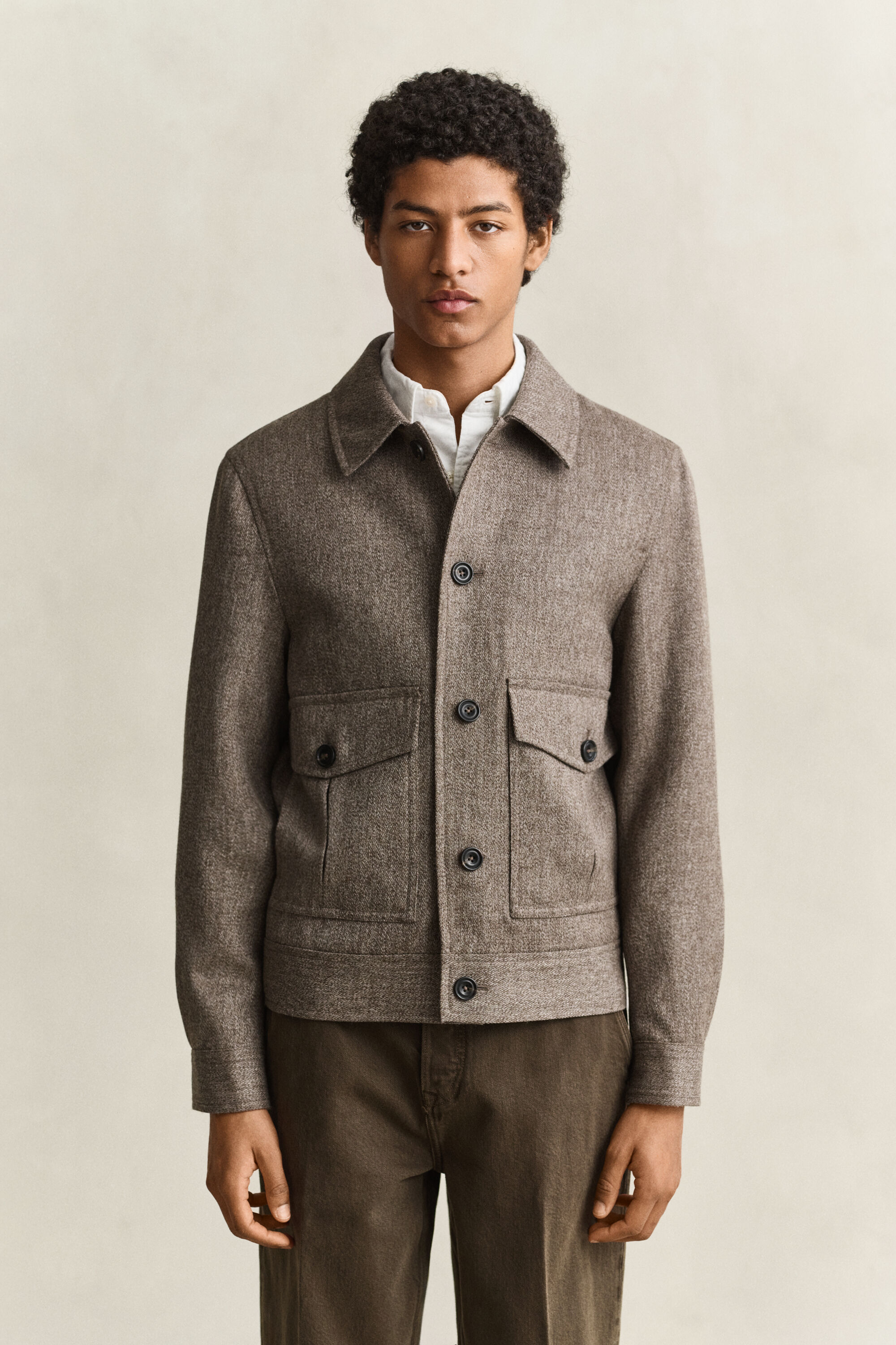 Wolljacke aus Melange-Garn